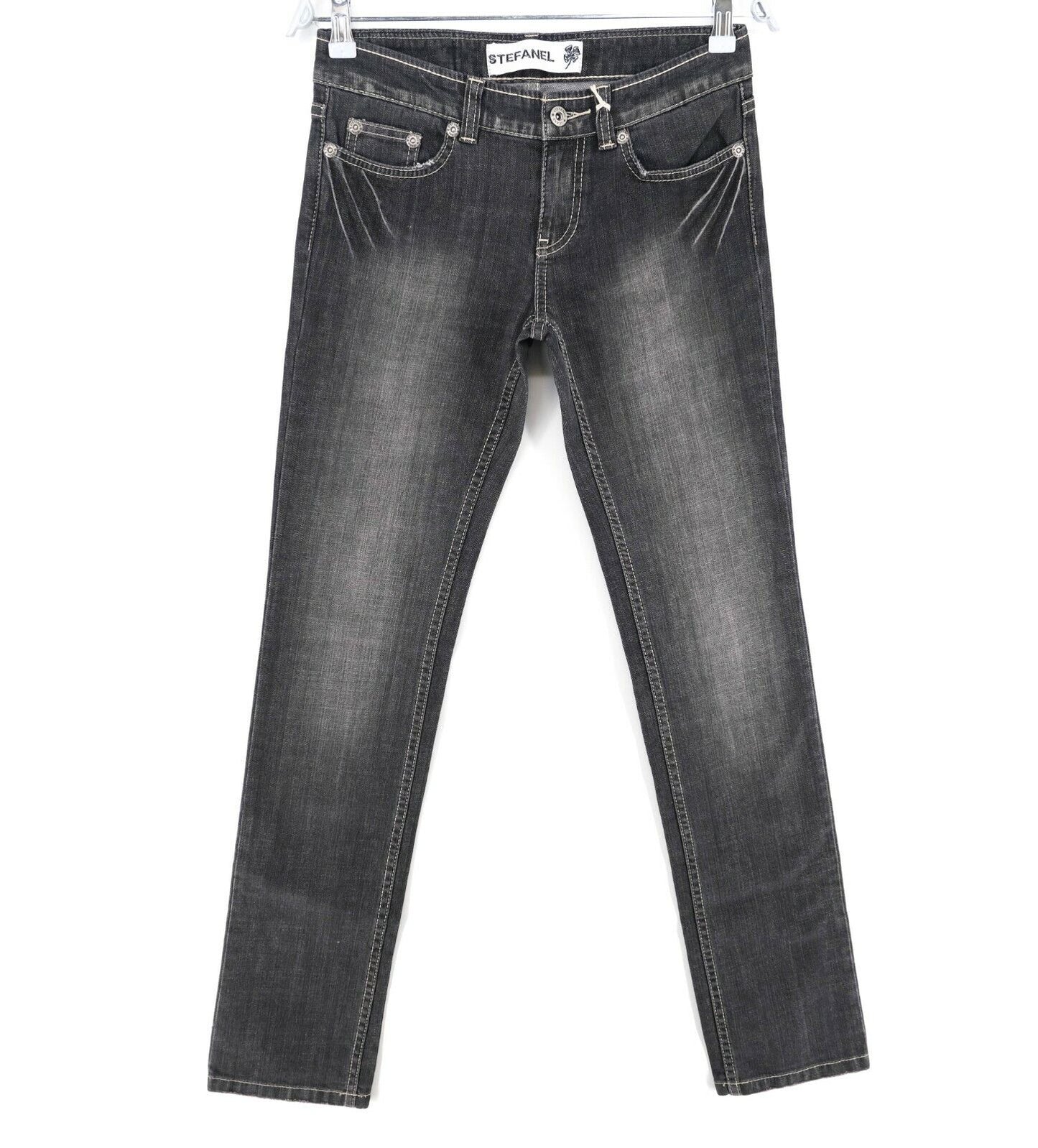 UVP €109 STEFANEL Dunkelgraue Skinny Jeans Größe EU 36 UK 6 US 4