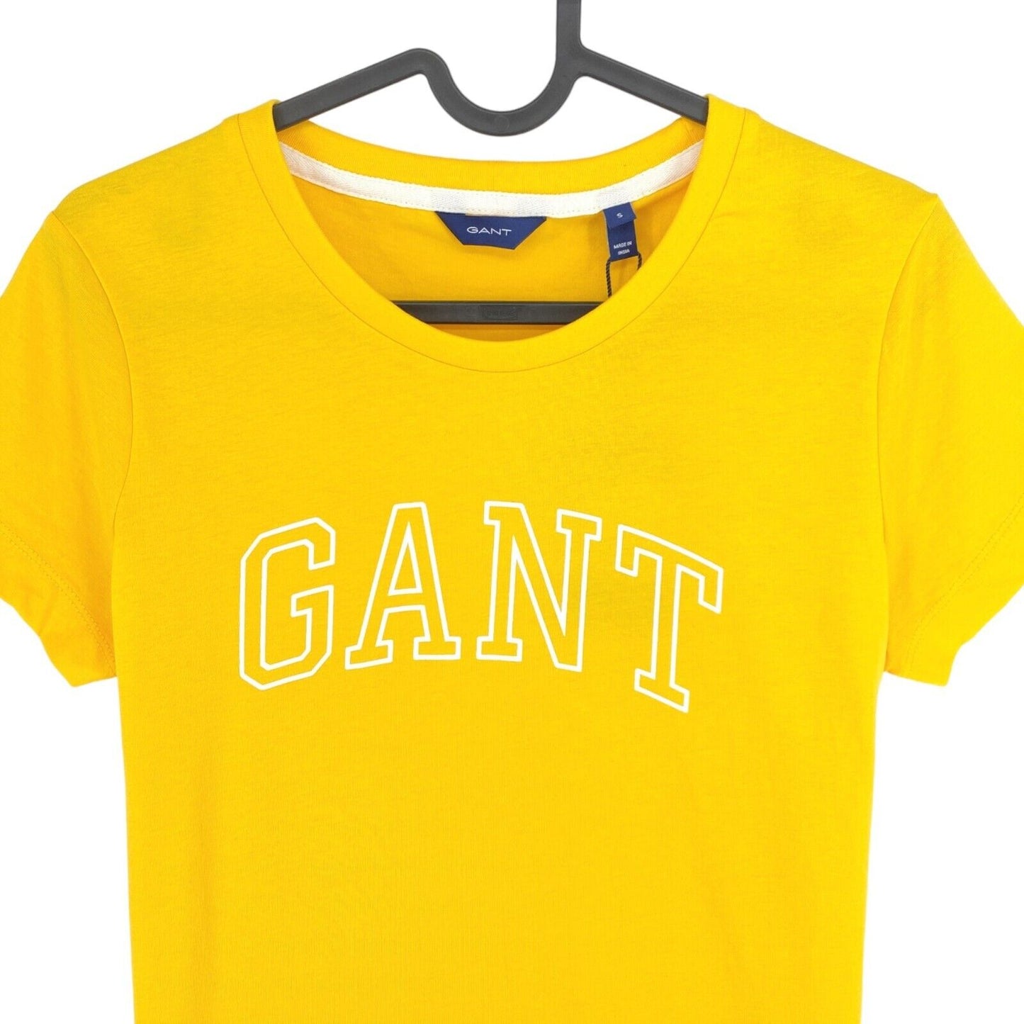 GANT Yellow Arch Logo Crew Neck T  Shirt Size S