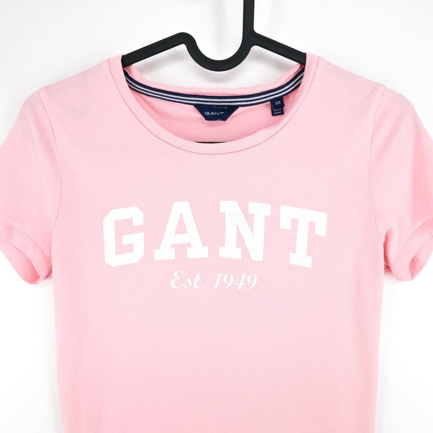 GANT Pink Big Logo Crew Neck T Shirt Size XS