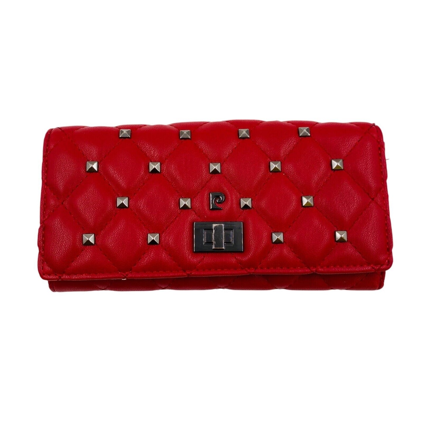 Pierre Cardin Women Red Studded Eco Leather Wallet