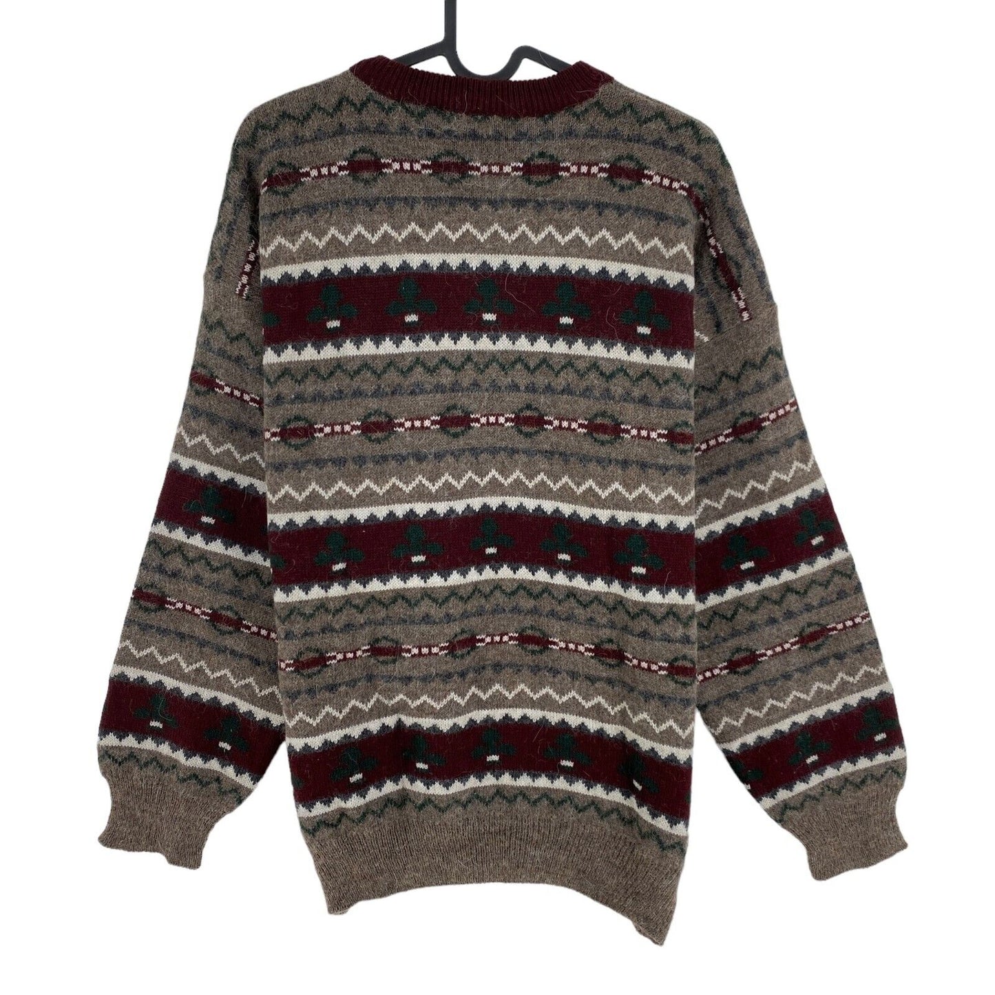 Cosby vintage Rétro années 90 Marron Rayé Pull Pull Taille EU 50 UK/US 40