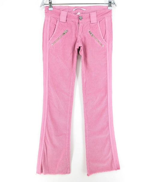 RRP €156 NOLITA De Nimes Pink Velvet Jeans Size 25 26 27 28