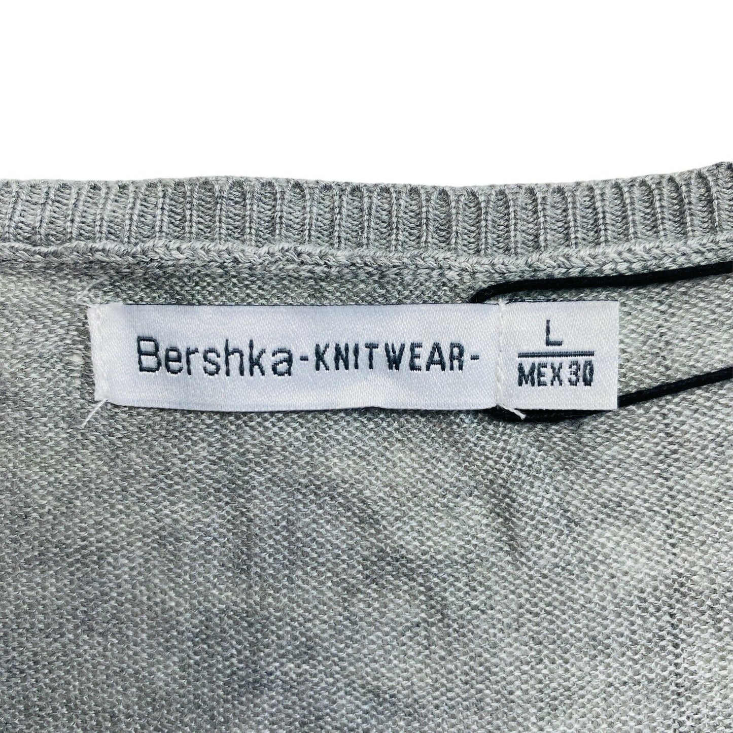 BERSHKA Grey Long Cardigan Sweater Jumper Size L