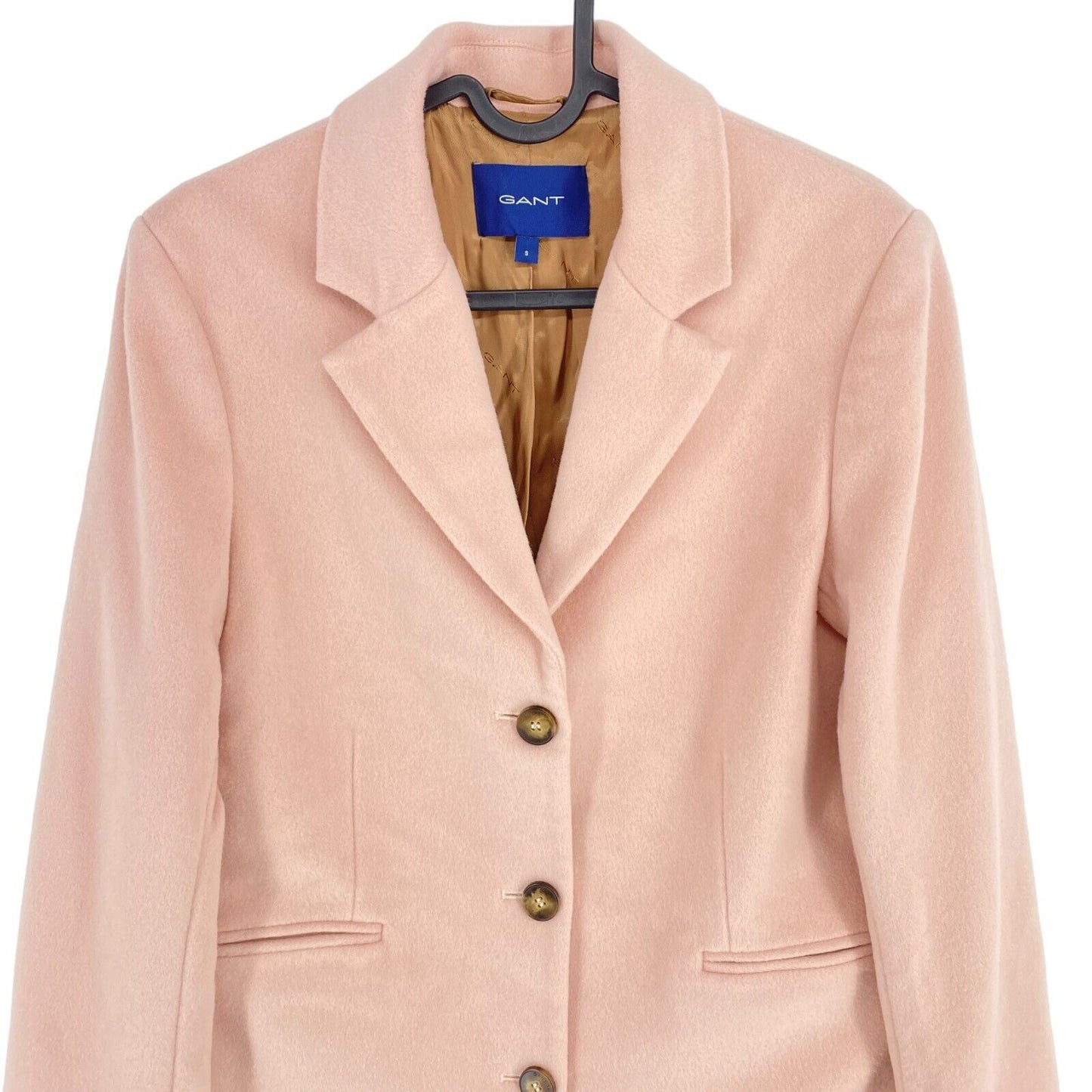 GANT Pink Wool Tailored Over Coat Jacket Size S