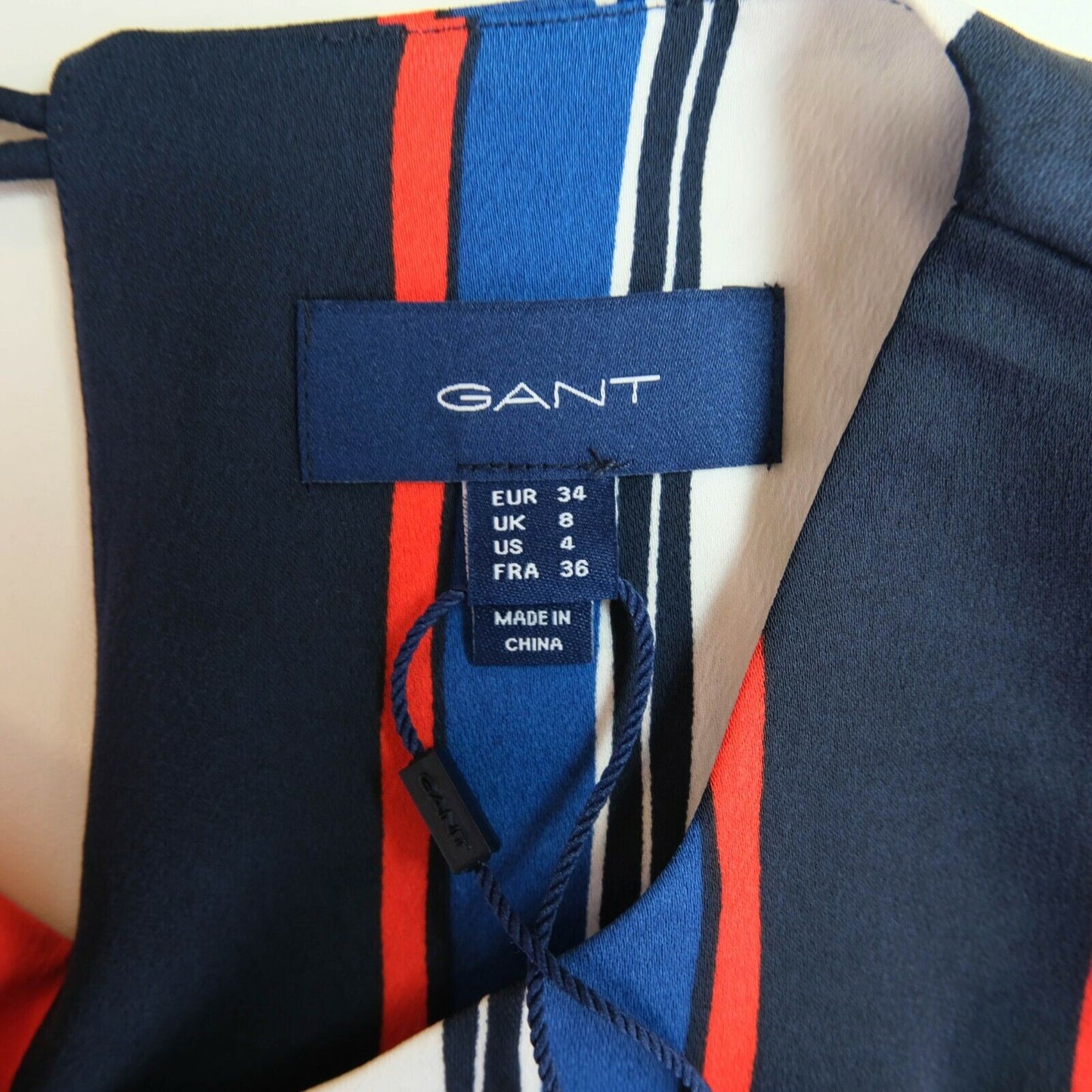 GANT Blue Preppy Stripe Relaxed Top Blouse Size EUR 34 UK 8 US 4