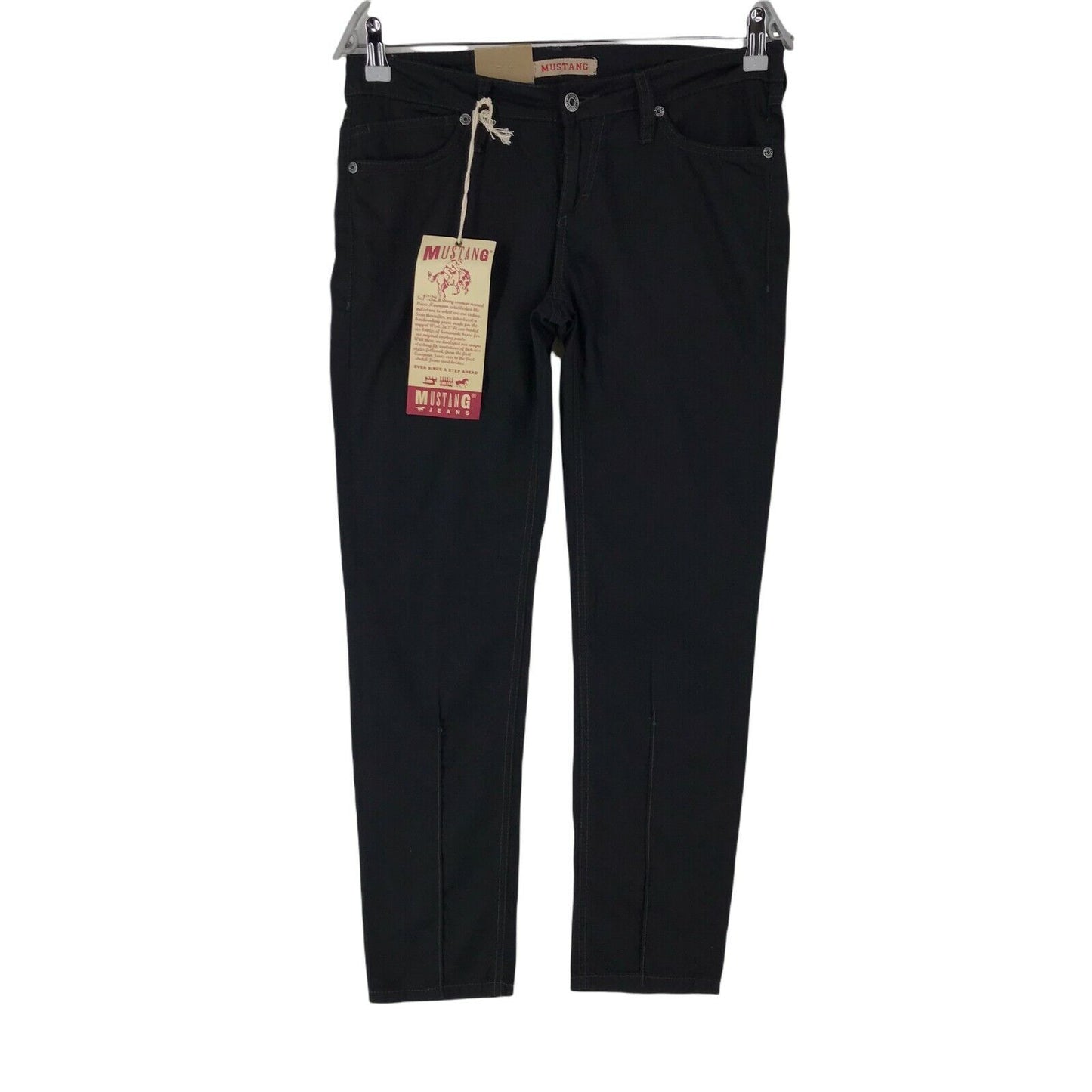 MUSTANG PATTY Women Black Normal Rise Slim Fit Trousers W29 / W32