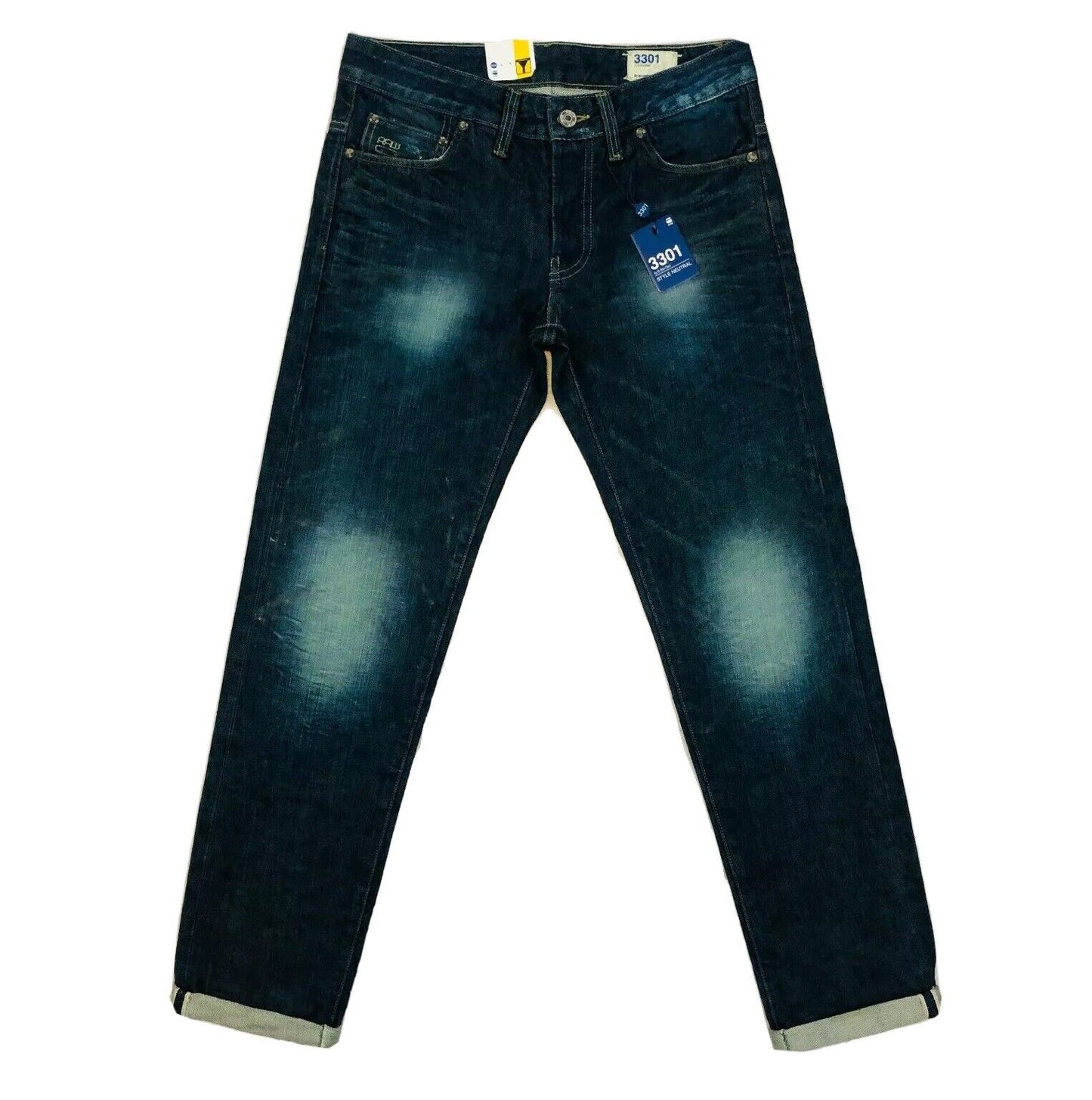 G-Star 3301 LOW TAPERED Fit Jeans für Herren, Blau, Größe W29 L32