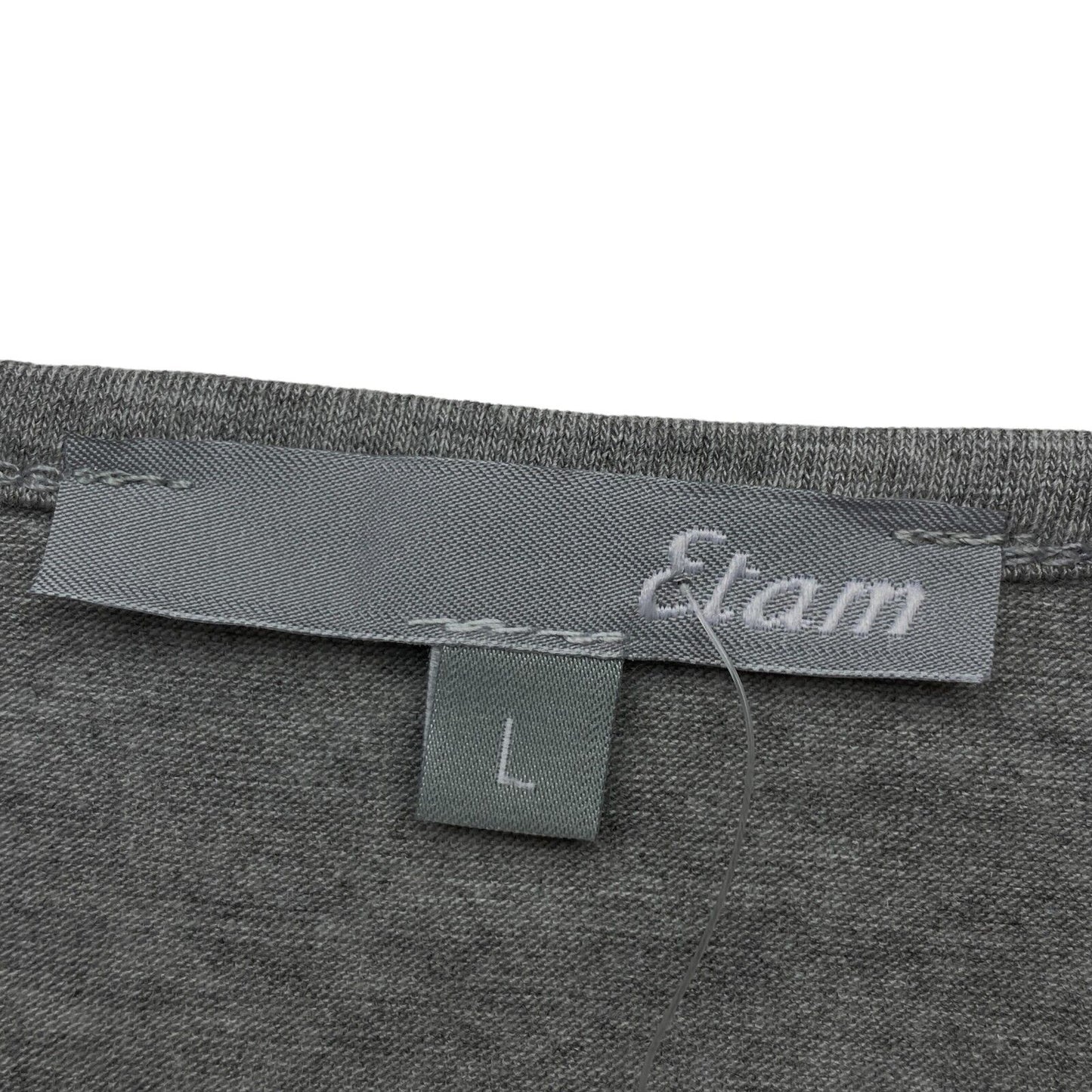 Etam T-Shirt mit Rundhalsausschnitt und Grafikdruck, kurzärmlig, Grau, Größe L