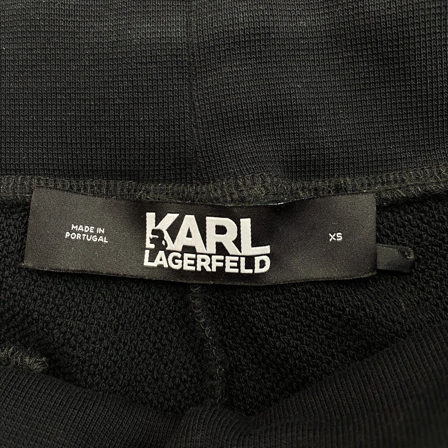 KARL LAGERFELD Women Black W Logo Sweat Pants Trousers Size XS