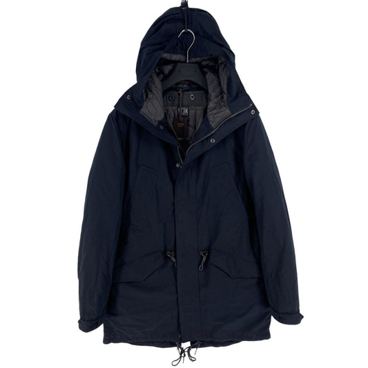 Pepe Jeans Men Navy Blue Hooded Padded Parka Jacket Coat Size L