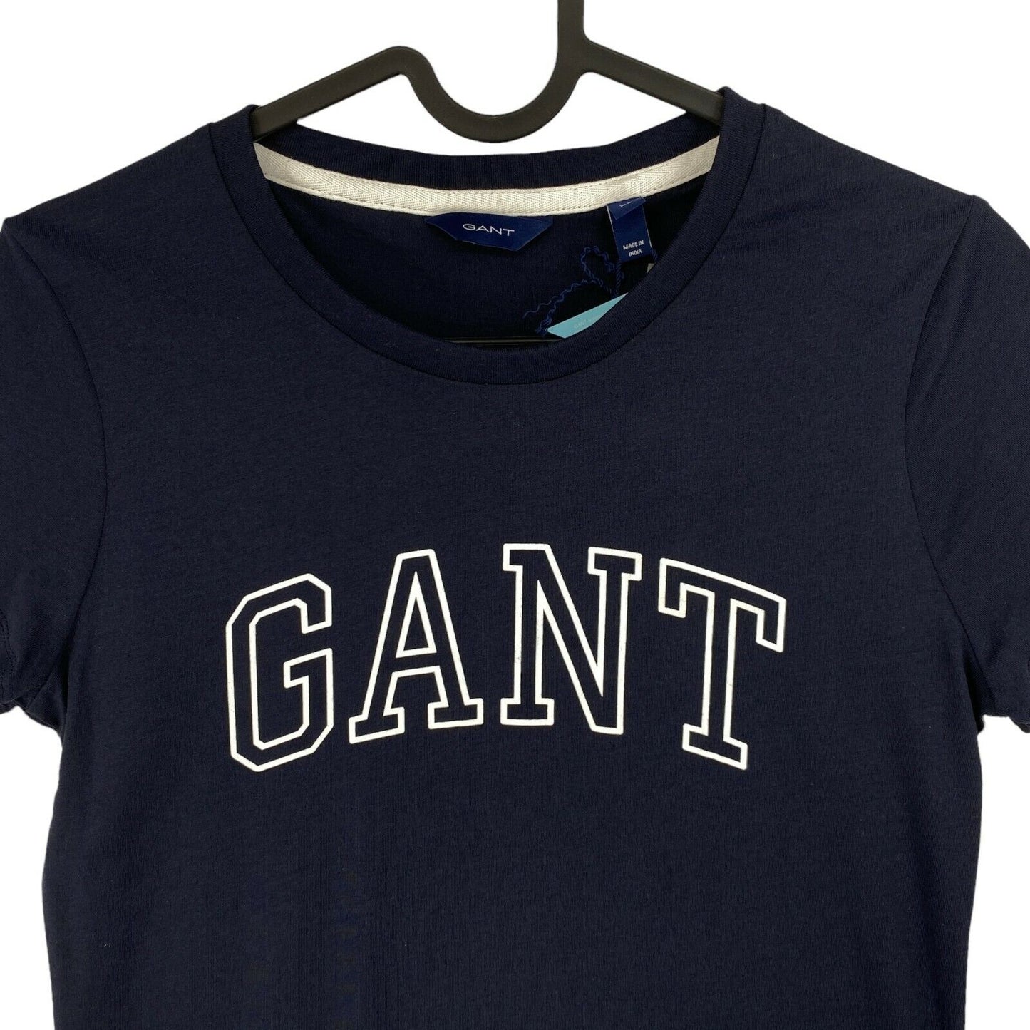 GANT Navy Blue Arch Logo Crew Neck Top Size XS