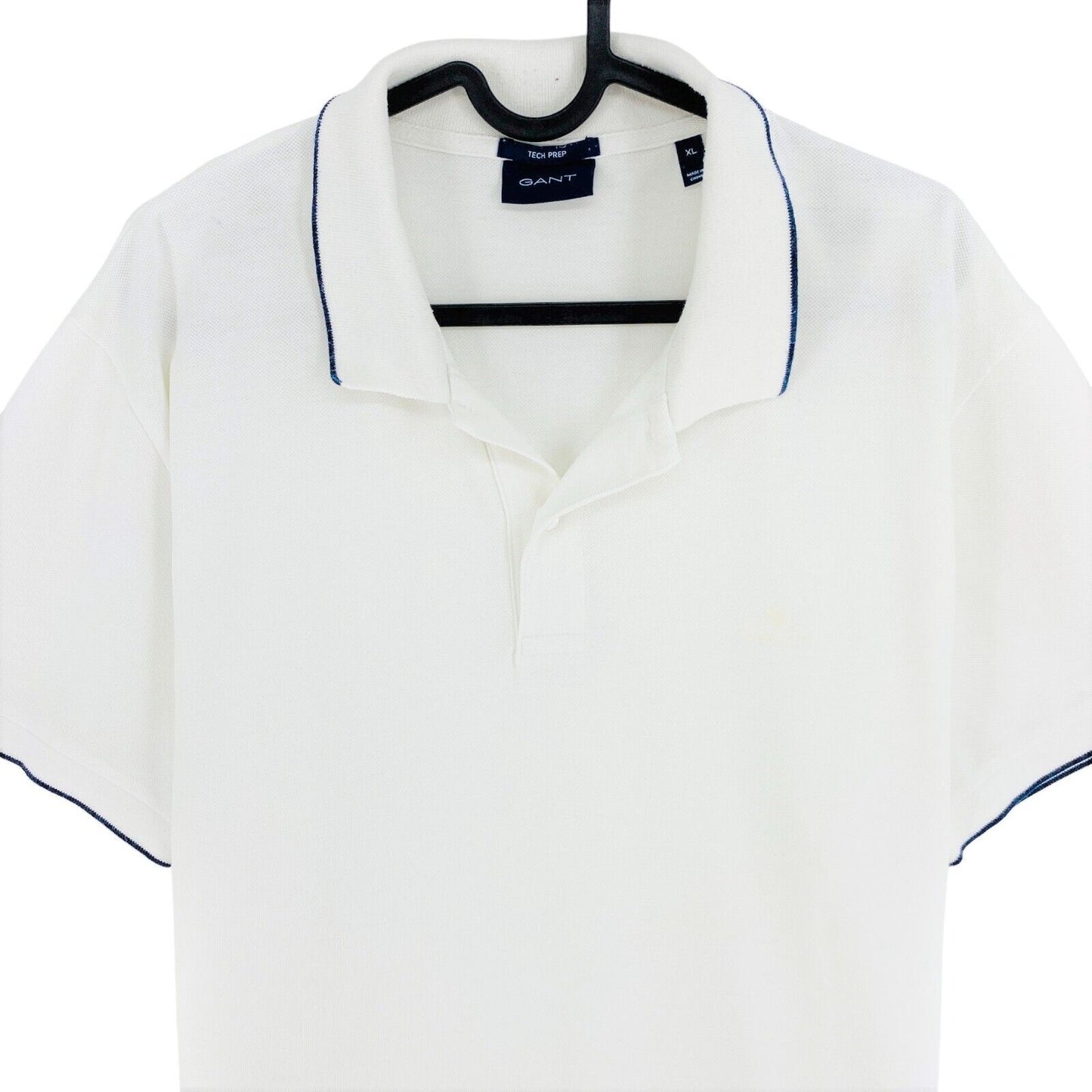 GANT White Tech Prep Pique Rugger Polo Shirt Size XL