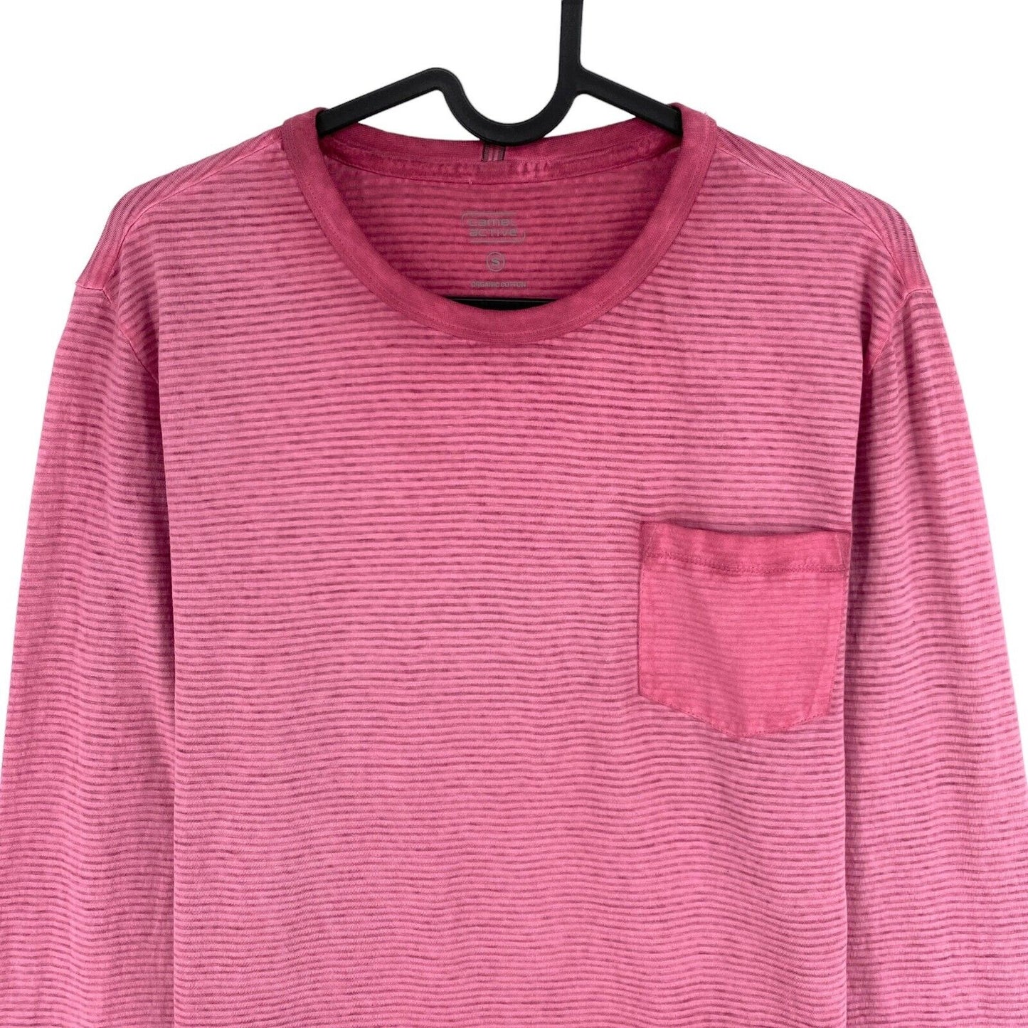 Camel Active Pink Striped Crew Neck Long Sleeves T Shirt Size S