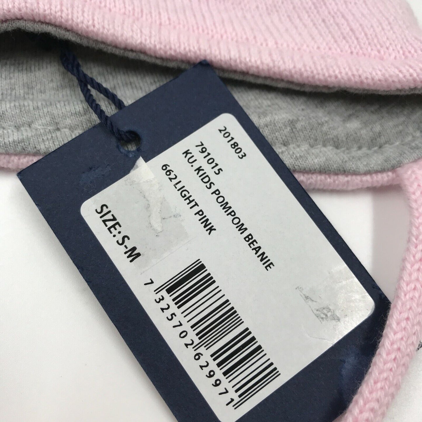 GANT Kids Girls Light Pink Pompom Beanie Hat Size S M