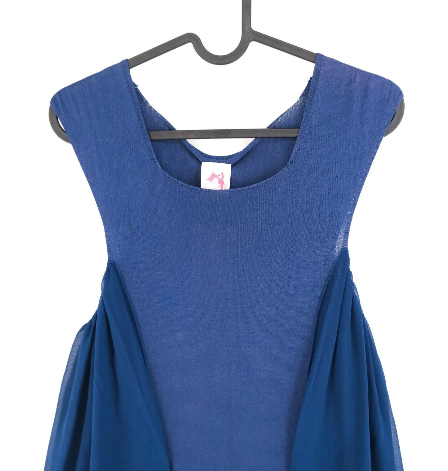 SCEE By TWIN SET Blue Crew Neck Sleeveless Dress Size S XL