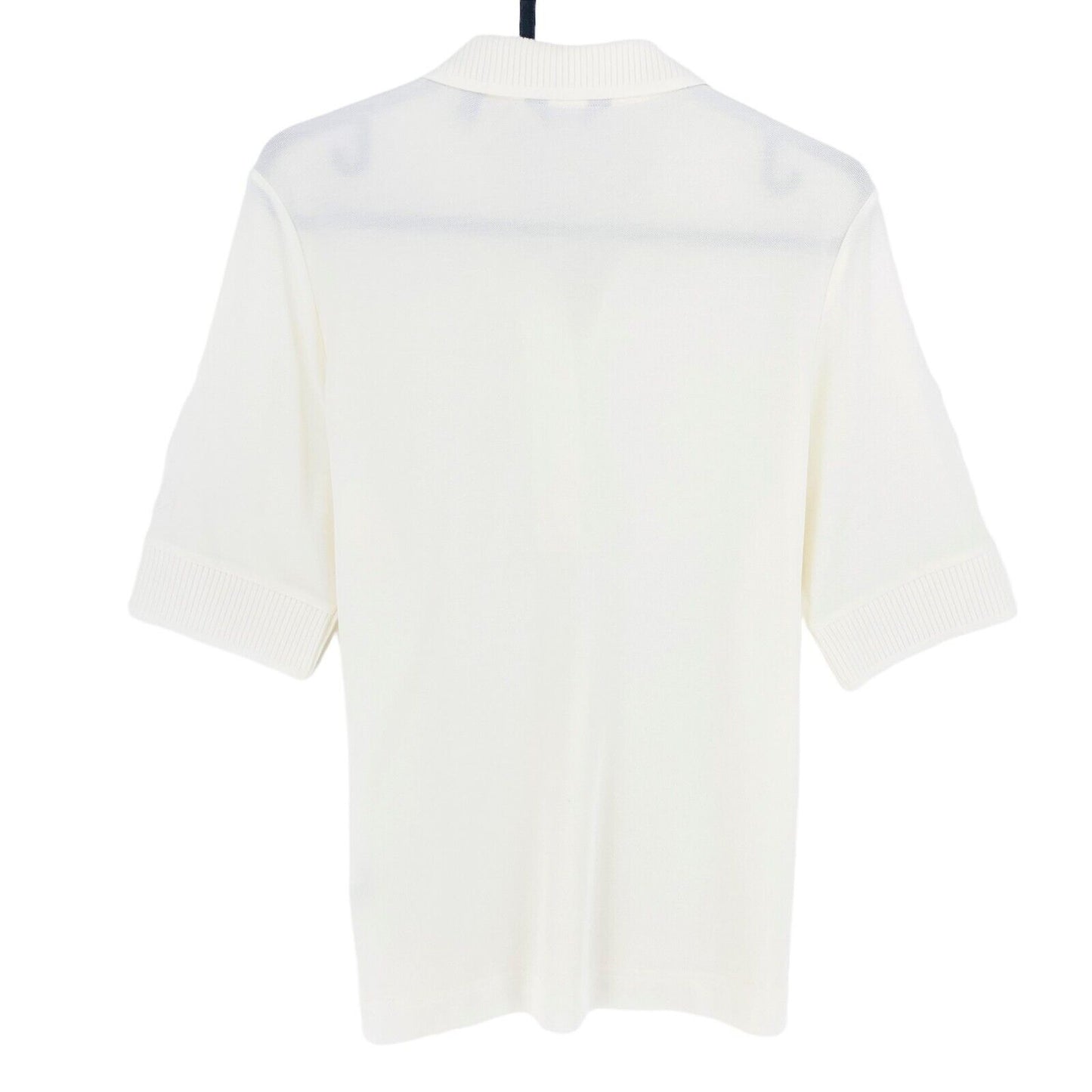 GANT White Collar Detail Pique Polo Shirt Size S