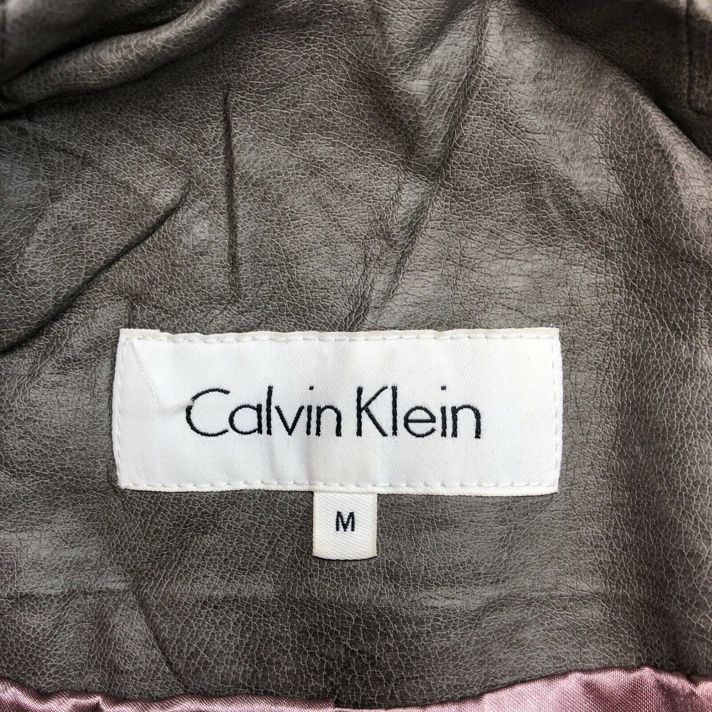 CALVIN KLEIN Grey Wool Blend Pea Jacket Coat Size M