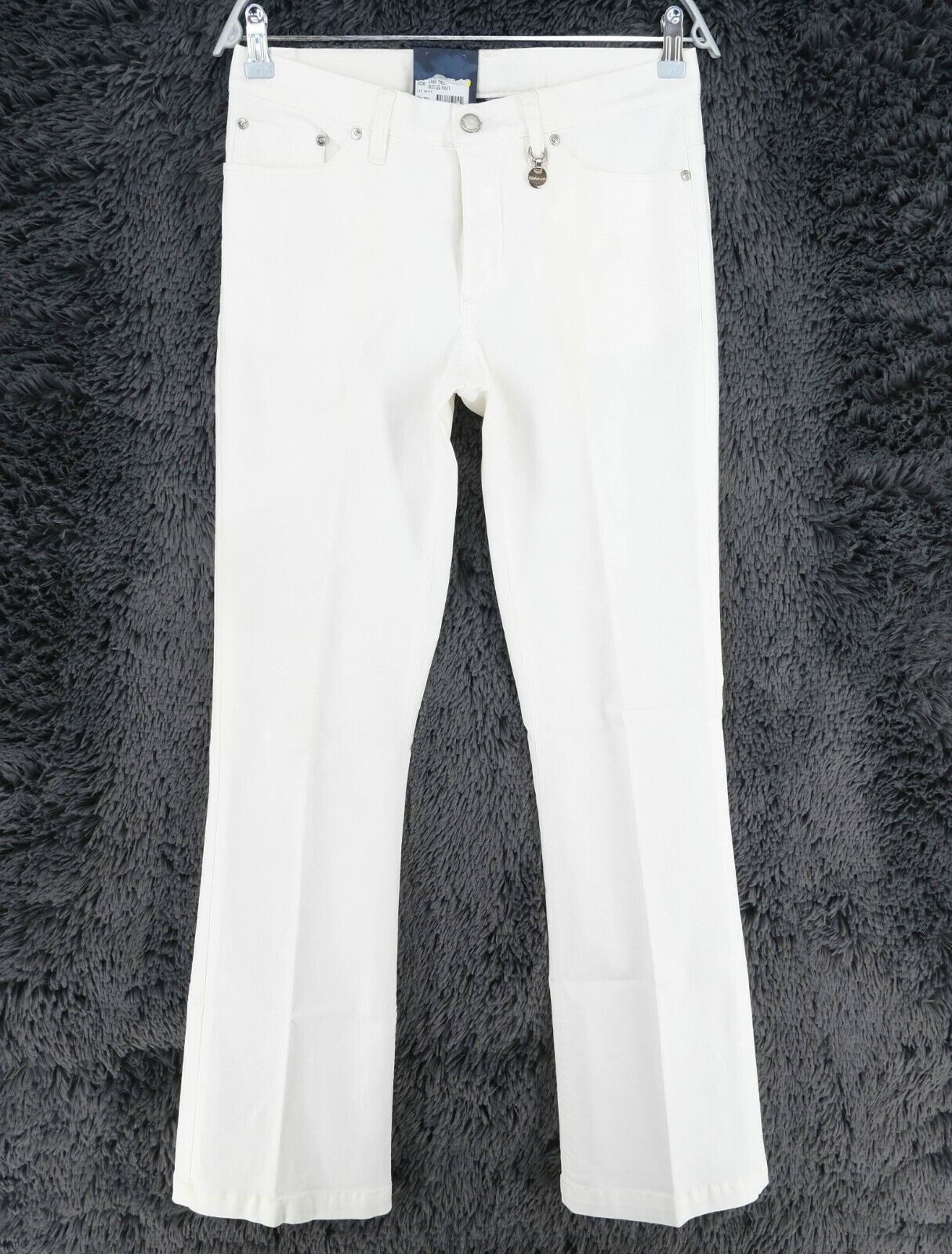 GANT White Dawn Twill Waxed Boot Leg Pants Size W28 L34 W30 L34