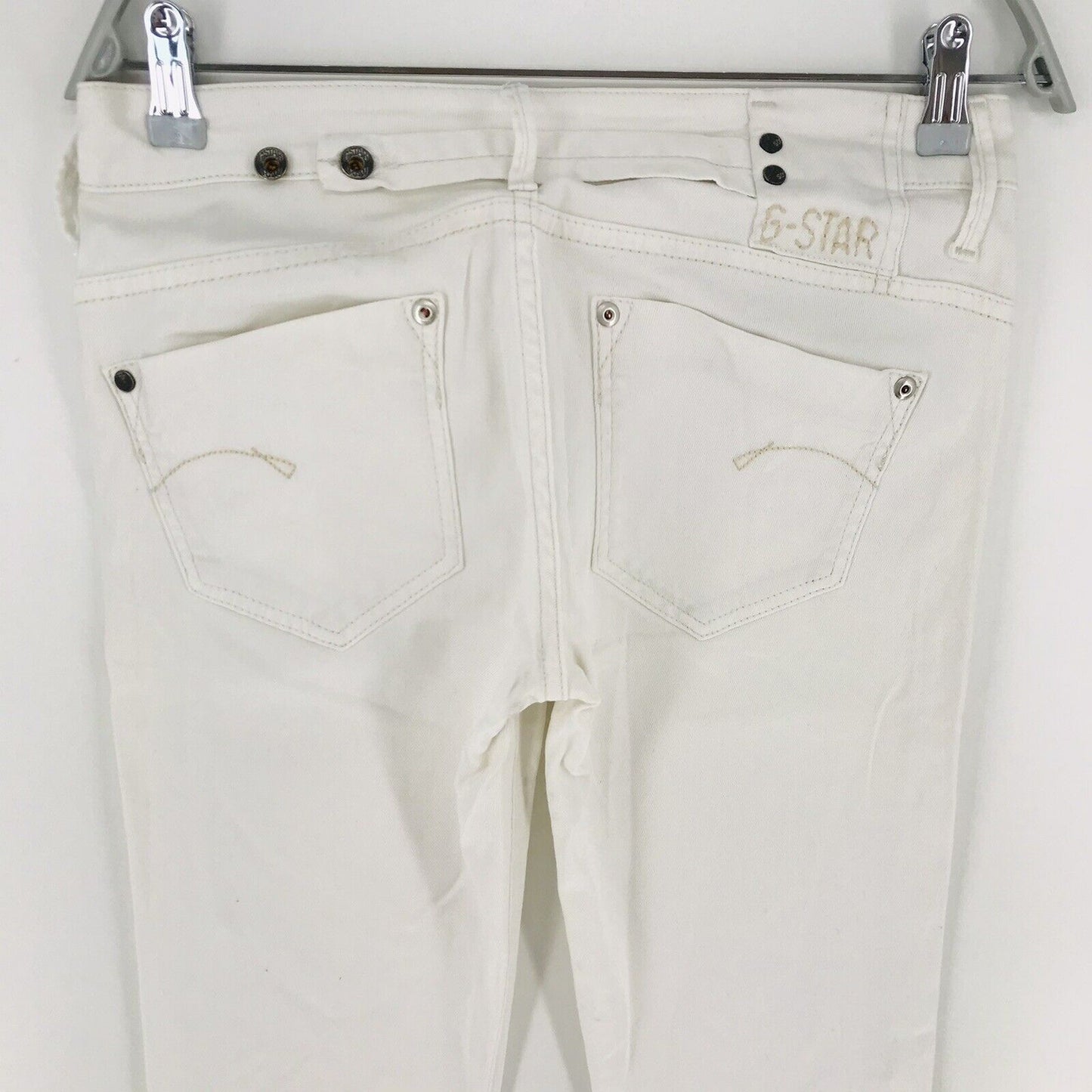 G-STAR RAW MIDGE Women White Stretch Skinny Fit Jeans W28 L32