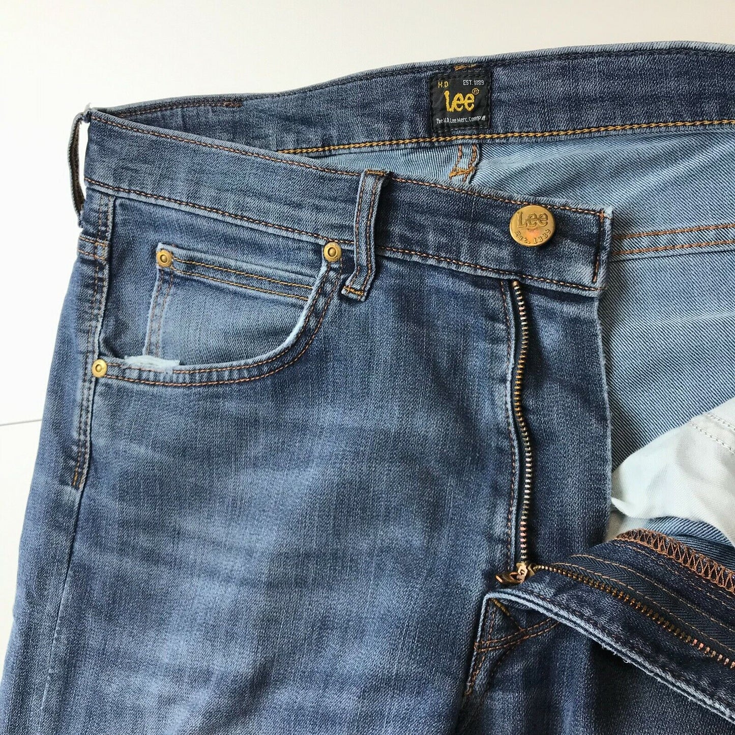 Lee DAREN Blue Regular Straight Fit Jeans Size W32 L34