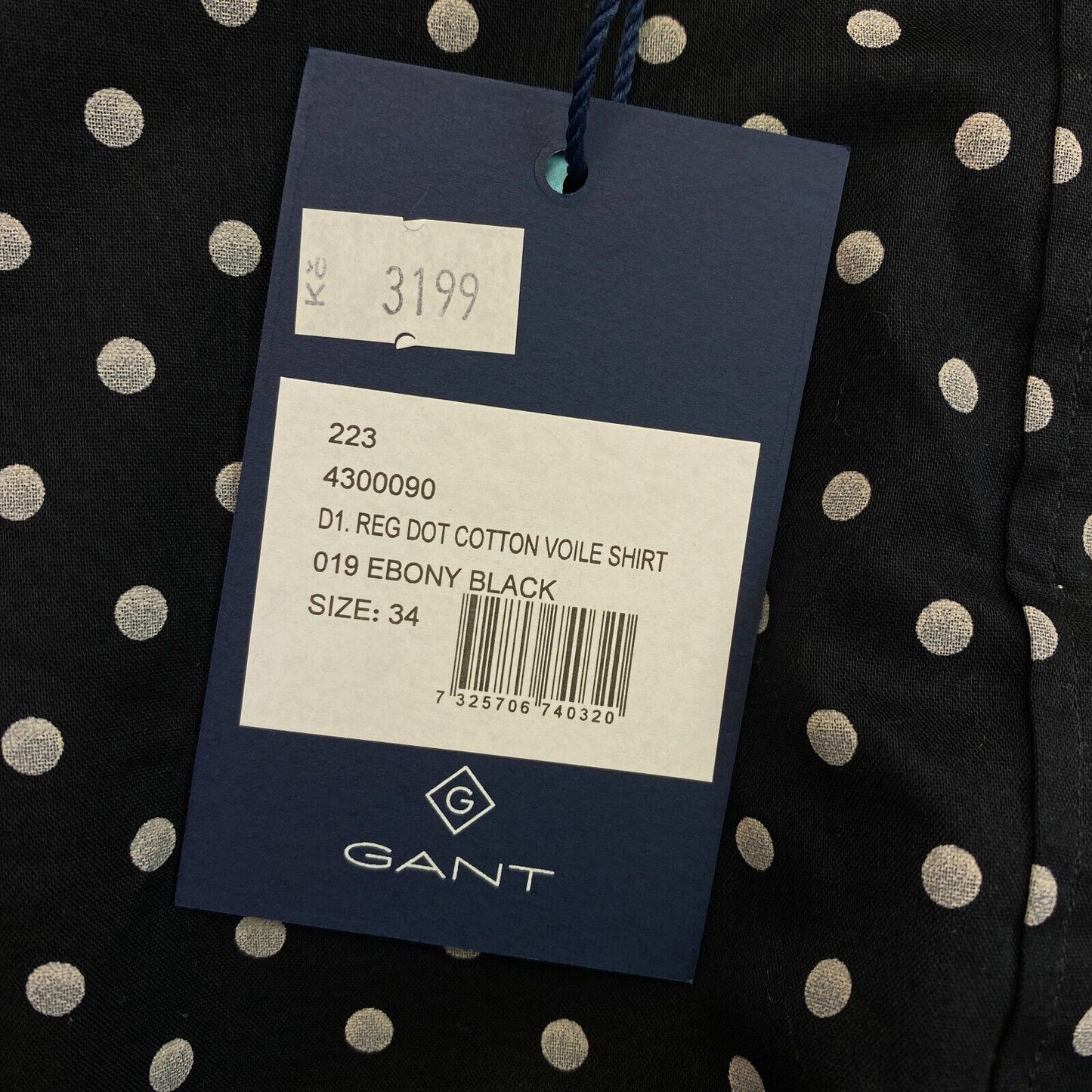 GANT Chemise en voile de coton à pois noirs réguliers Taille EU 34 UK 6 US 4