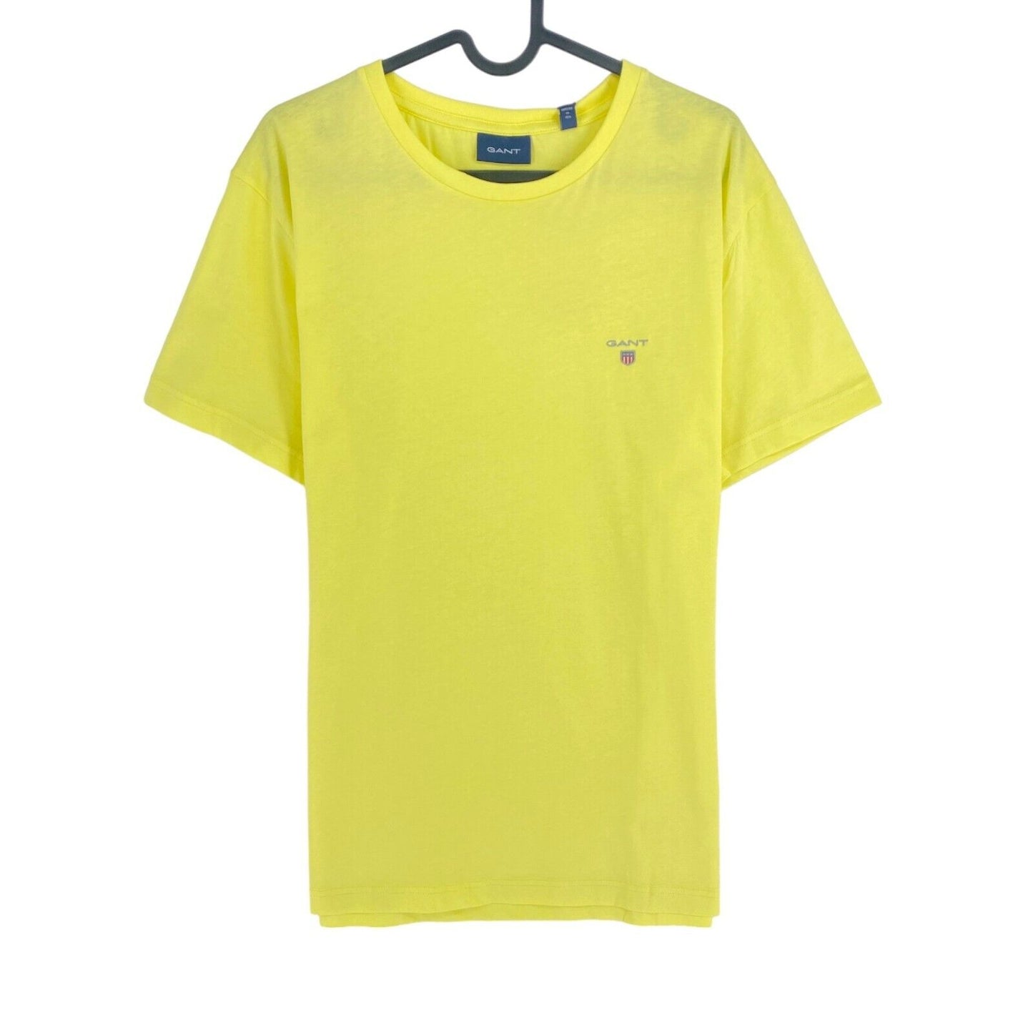 GANT Men Yellow Original Crew Neck Short Sleeves T Shirt Size L