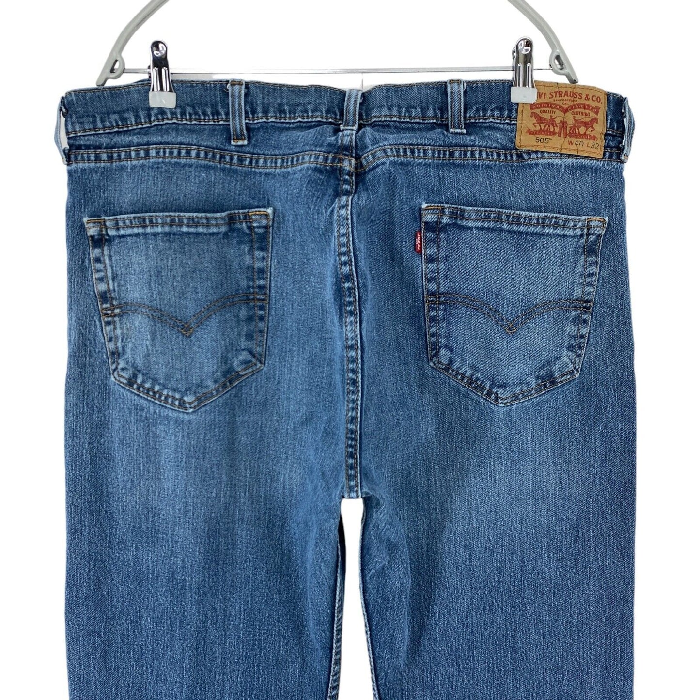 Levi's 505 Blue Regular Straight Fit Jeans W40 L32