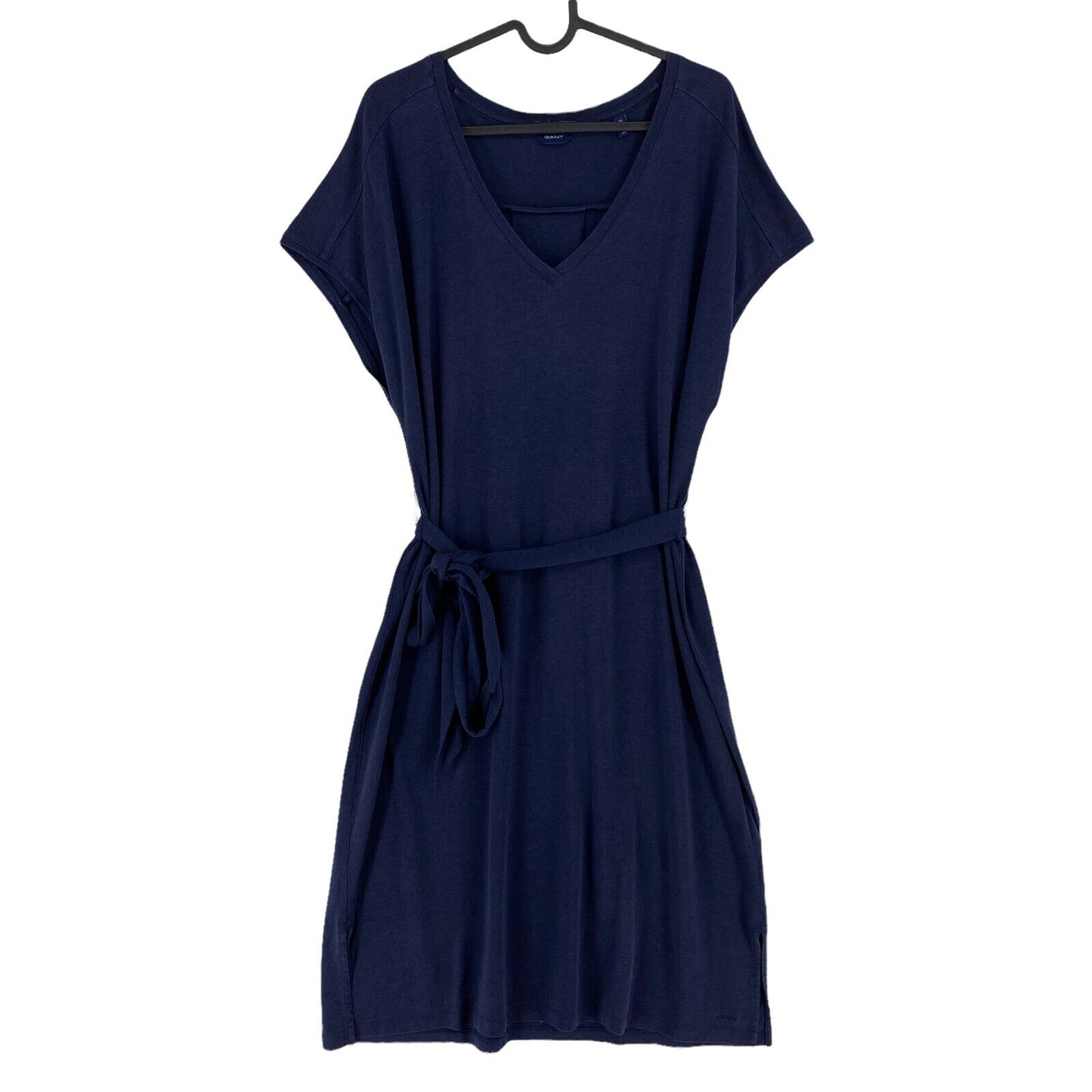 GANT Navy Blue Pure Prep Belted V Neck Dress Size XL