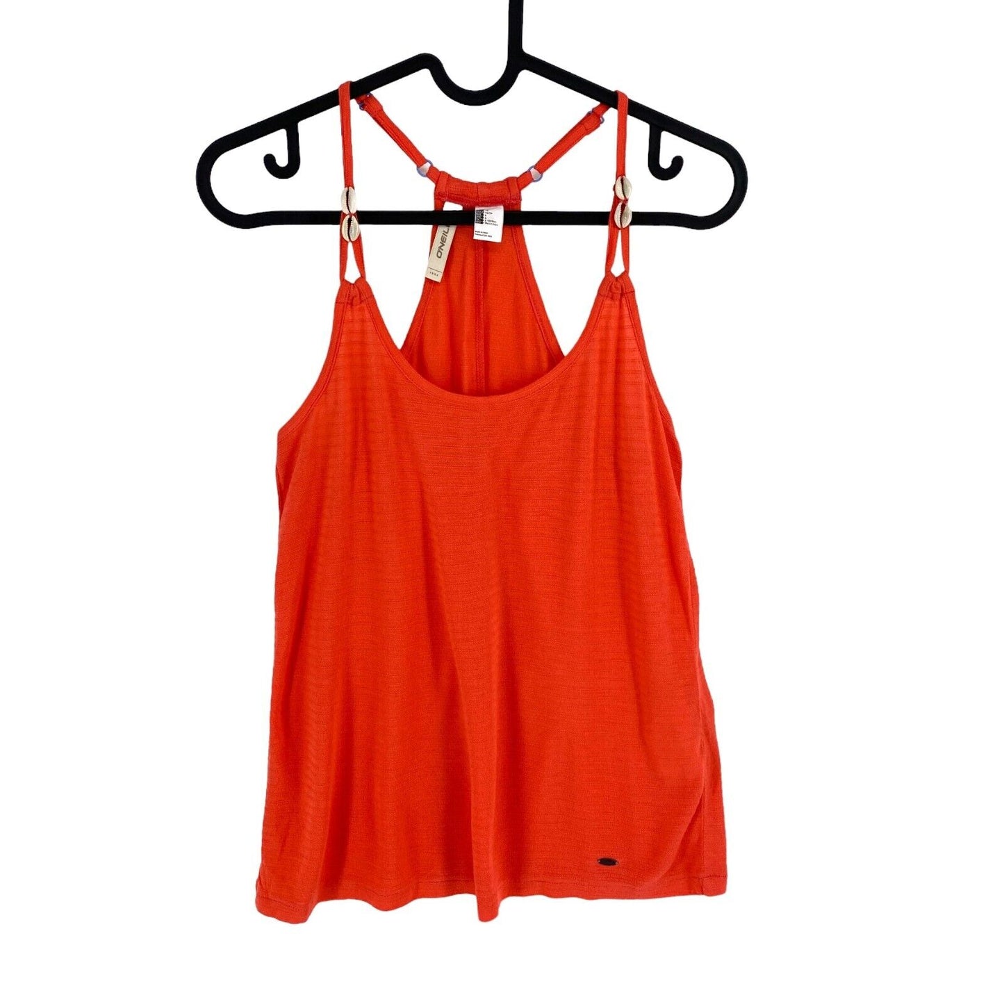 O`Neill Women Reddish Orange Tank Top Size M