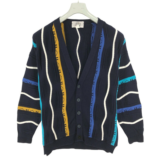 Cosby Vintage Retro 90s World Of Man`s Fashion Blue Cardigan Size EU 48 UK/US 38