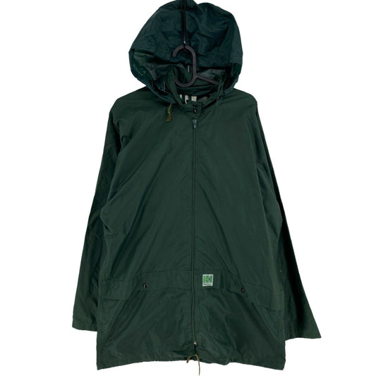 HELLY HANSEN Dark Green Hooded Rain Coat Size S