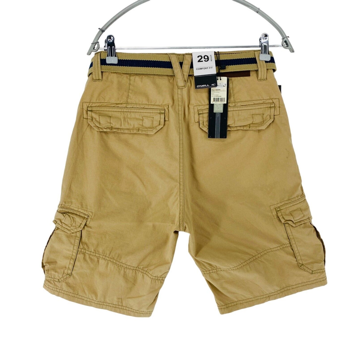 O'Neill Mens Light Brown Comfort Fit Cargo Shorts Size W29