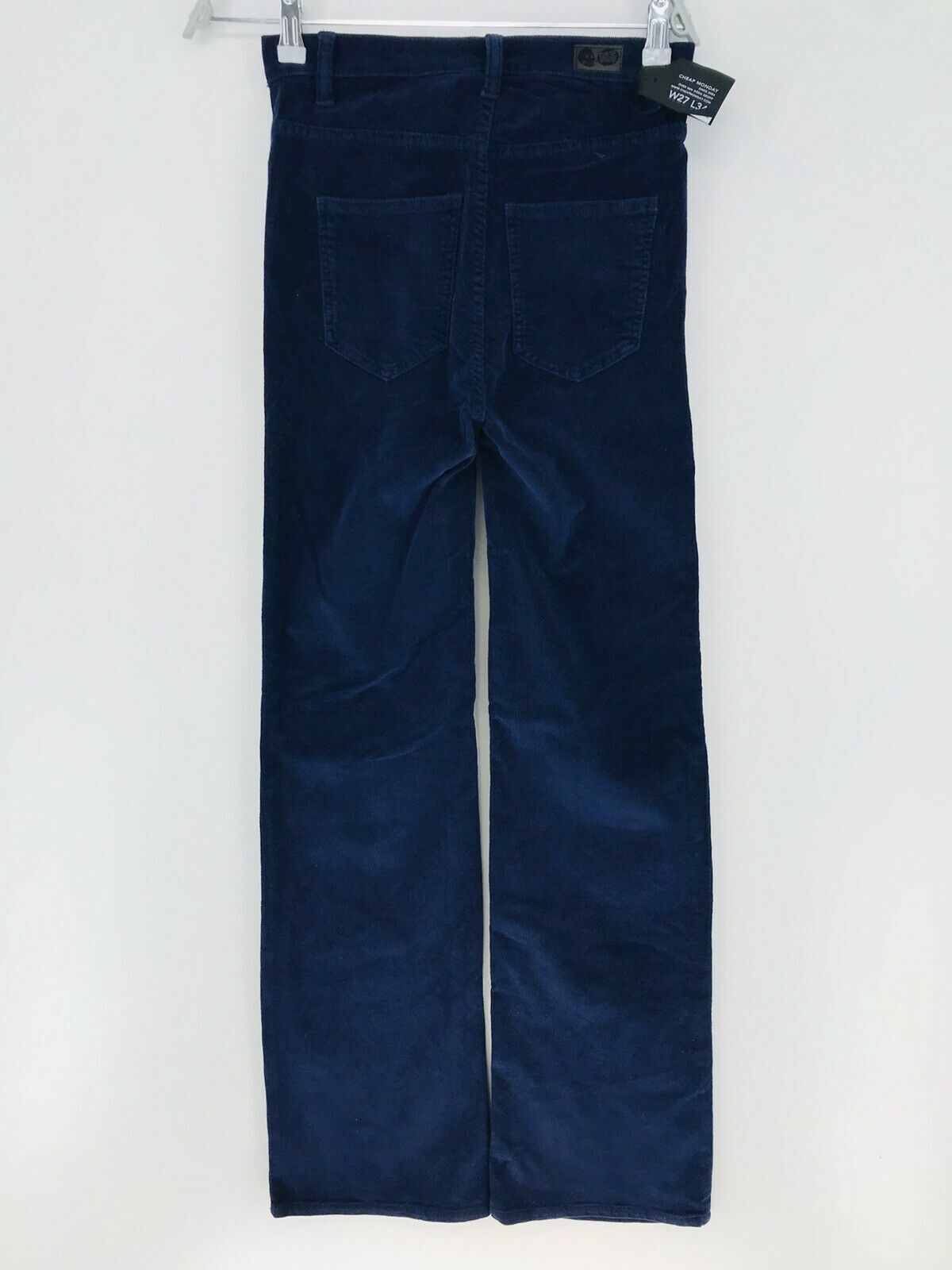 CHEAP MONDAY POWER JEAN OD Women Blue Bootcut Fit Corduroy Pants W27 W31 L34