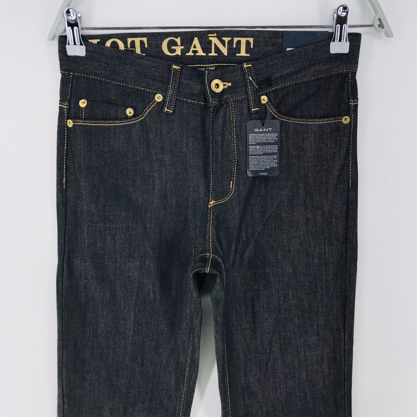 UVP €149 GANT Damen Dunkelgrau Stretch Regular Straight Fit Jeans W27 L34