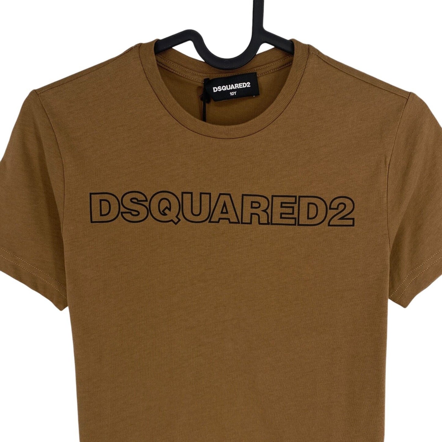 DSQUARED2 Boys Brown DQ1757 Relaxed Crew Neck LS T Shirt Size 10 Years