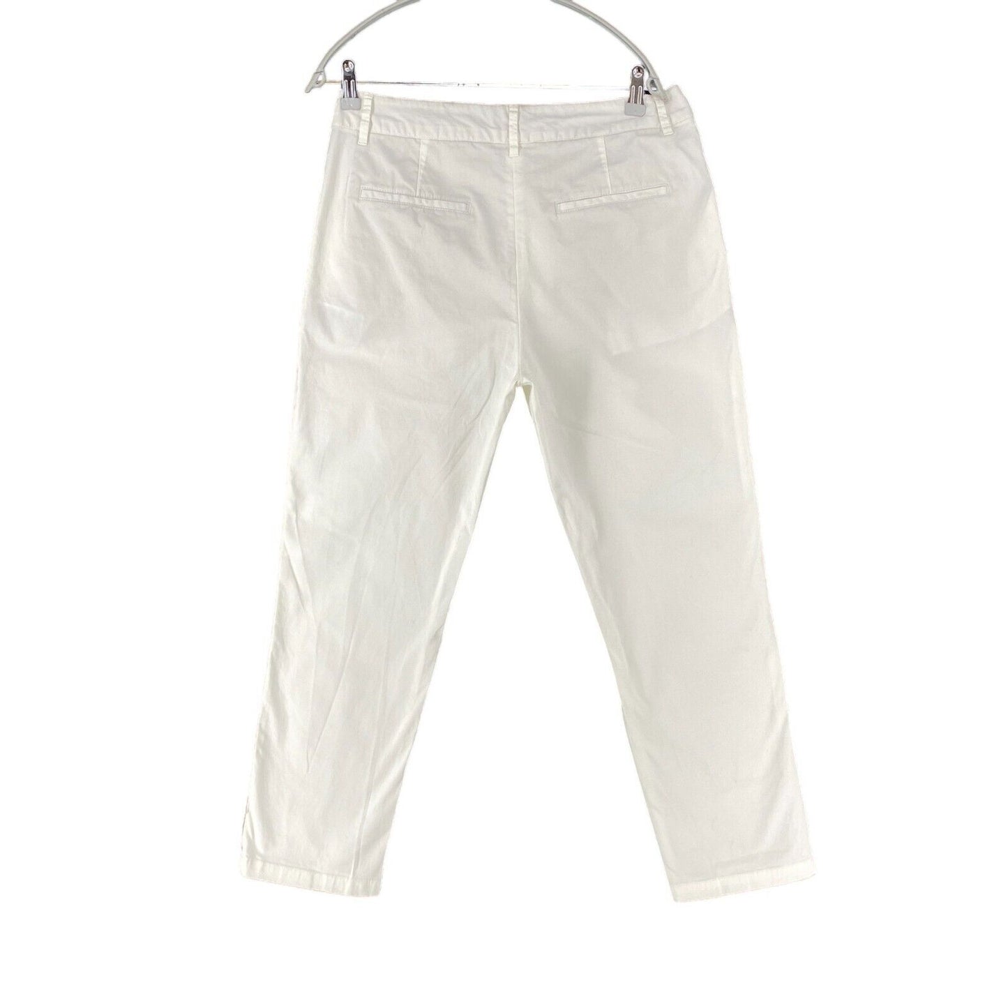 GANT Women White Slim Straight Fit Chino Trousers Size EUR 42 UK 14 US 12 W32