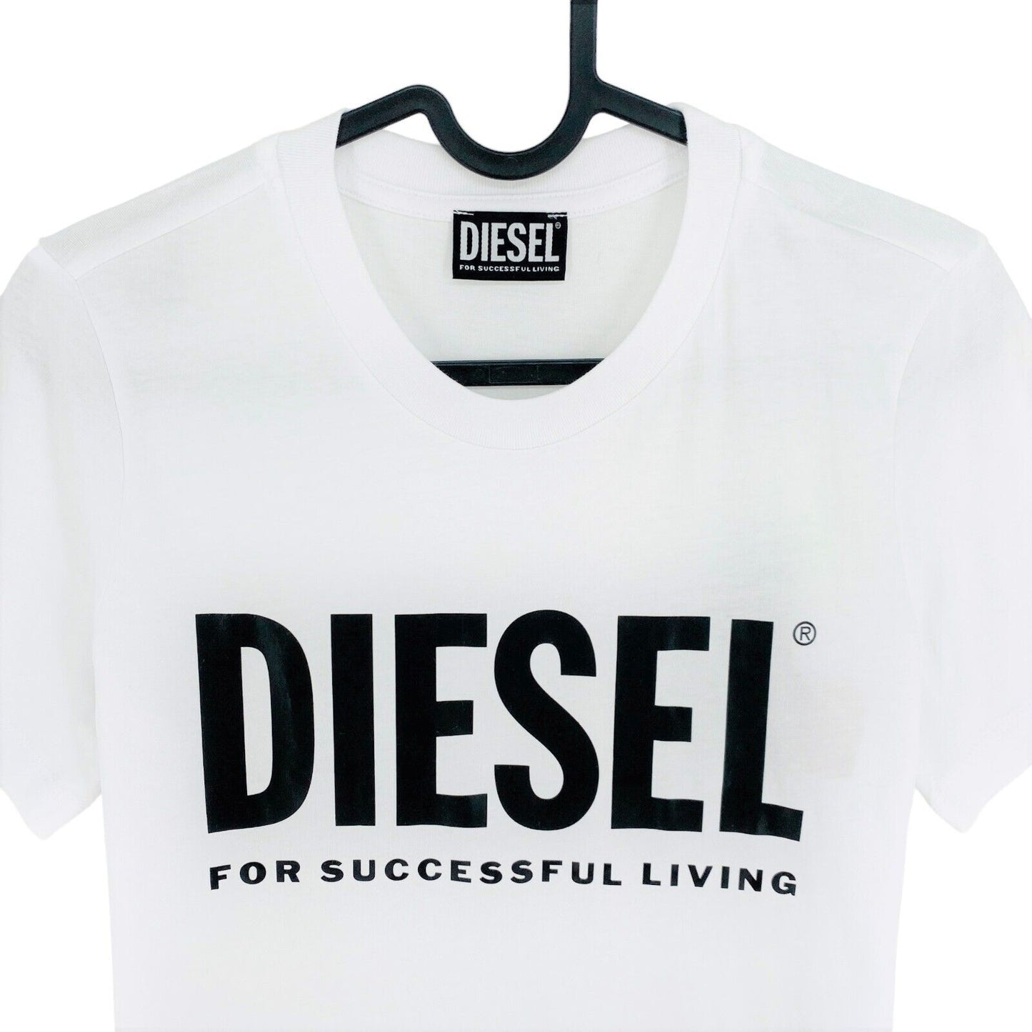 Diesel White Sily Eco Logo Crew Neck T Shirt Size XS