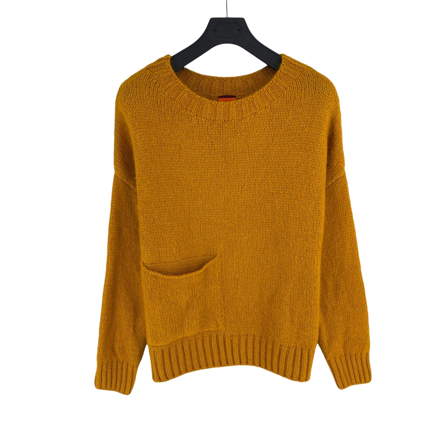 PROMOD x PANTONE Women Dark Yellow Crew Neck Knitted Sweater Jumper Size XL