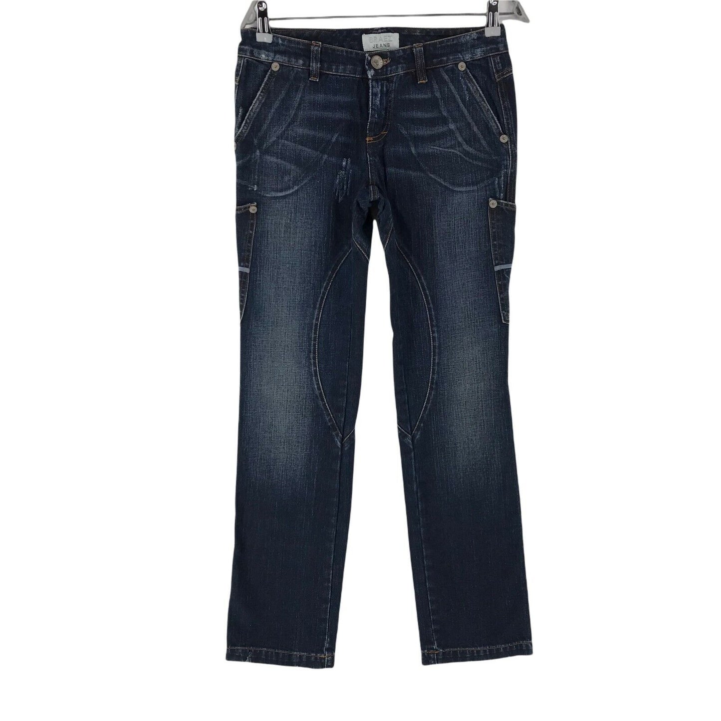 BRAEZ Damen Jeans, Blau, Regular Straight Fit, Größe W29