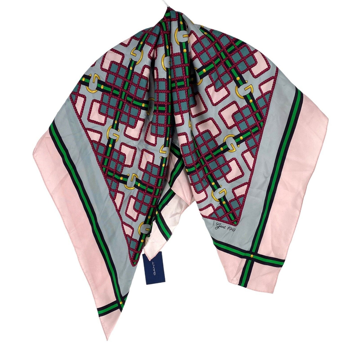 GANT Pink Graphic Silk Scarf One Size