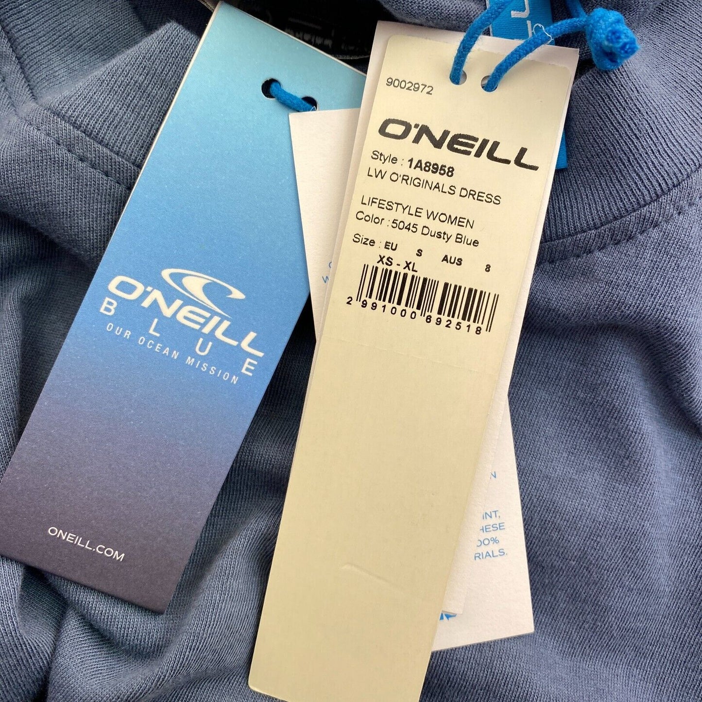 O`Neill Women Blue Original Crew Neck T Shirt Dress Size S