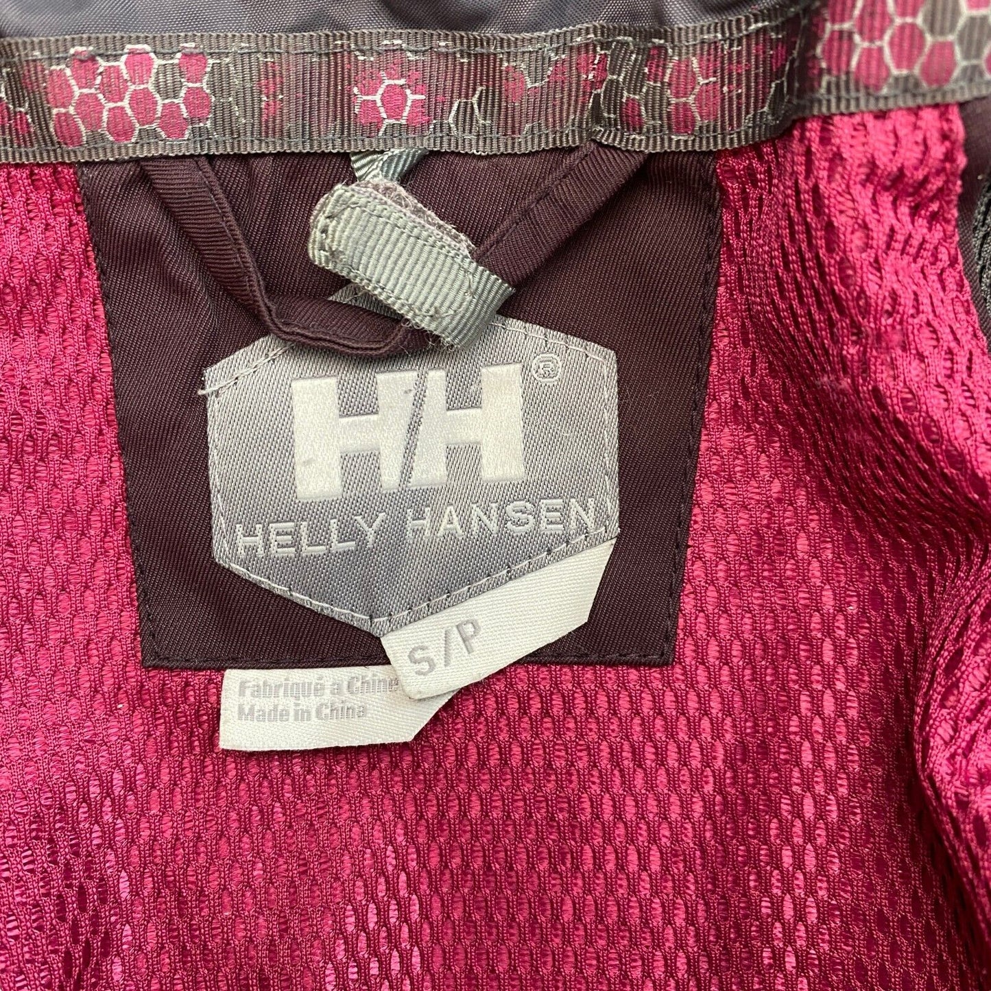 HELLY HANSEN Dark Pink HELLY TECH Hooded Ski Jacket Coat Size S