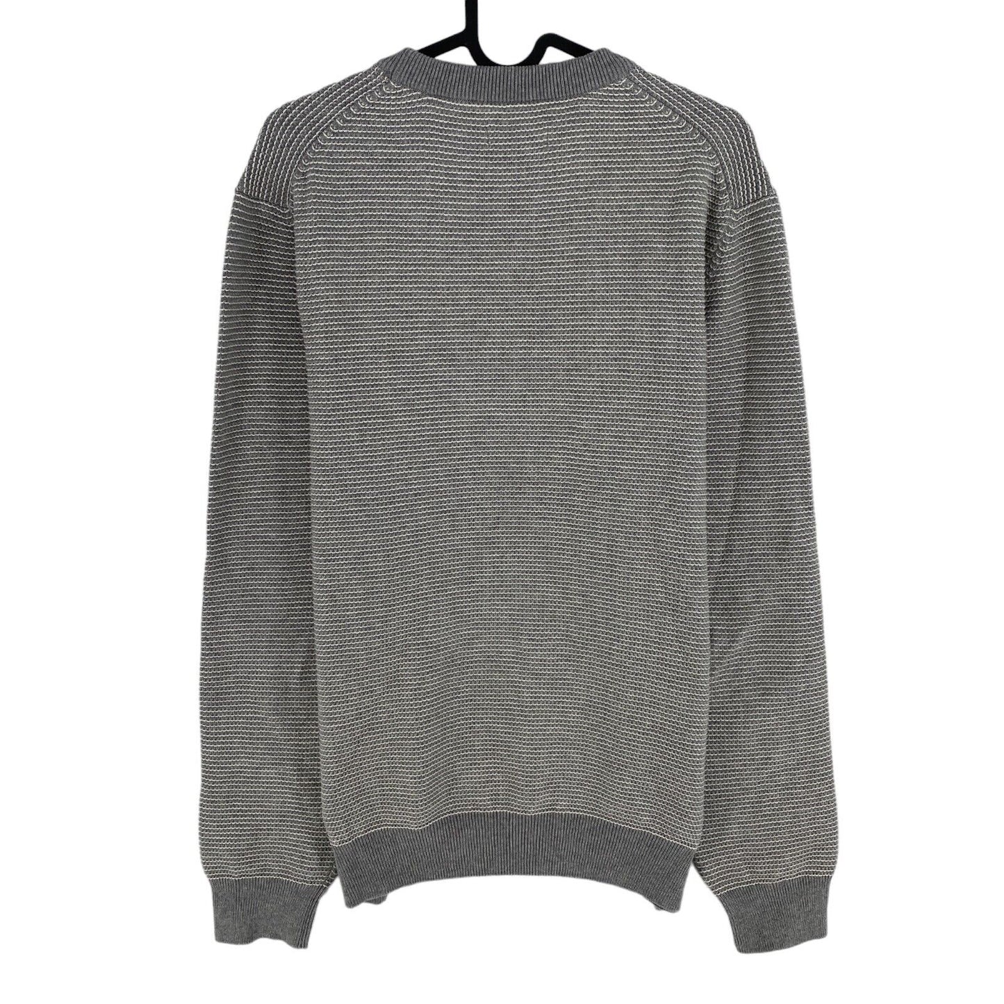 GANT Grey Light Texture Crew Neck Sweater Pullover Size M