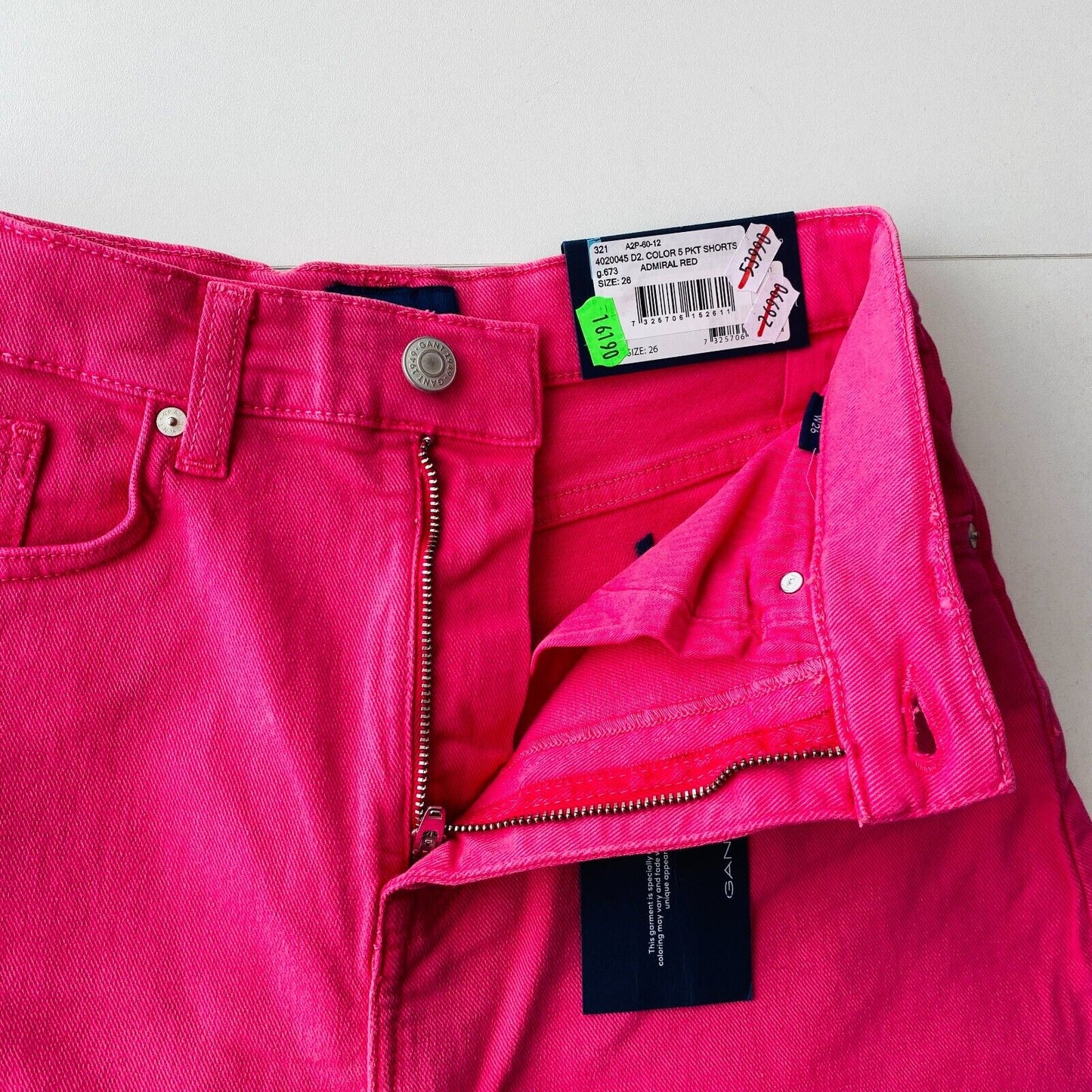 GANT Women Pink Regular Fit Denim Shorts W26