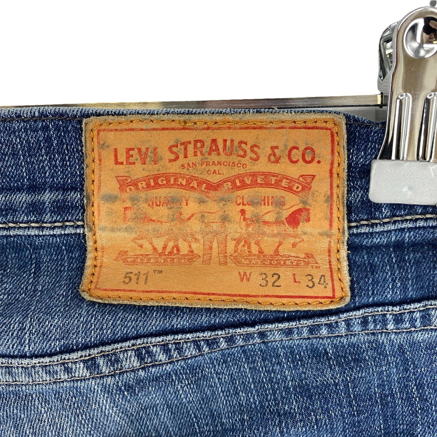 Levi's 511 Blaue Stretch-Jeans in Slim Fit, Größe W32 L34