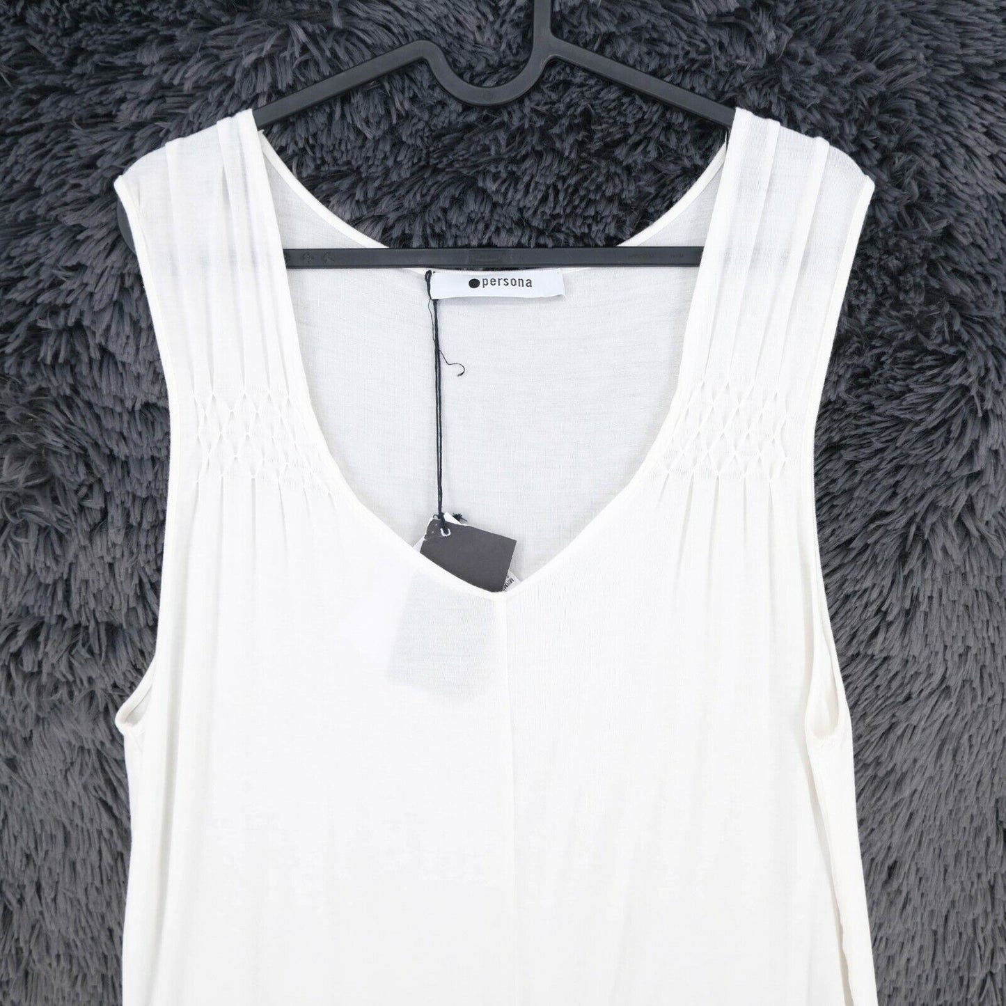 PERSONA White Tank Top Blouse T Shirt Size S