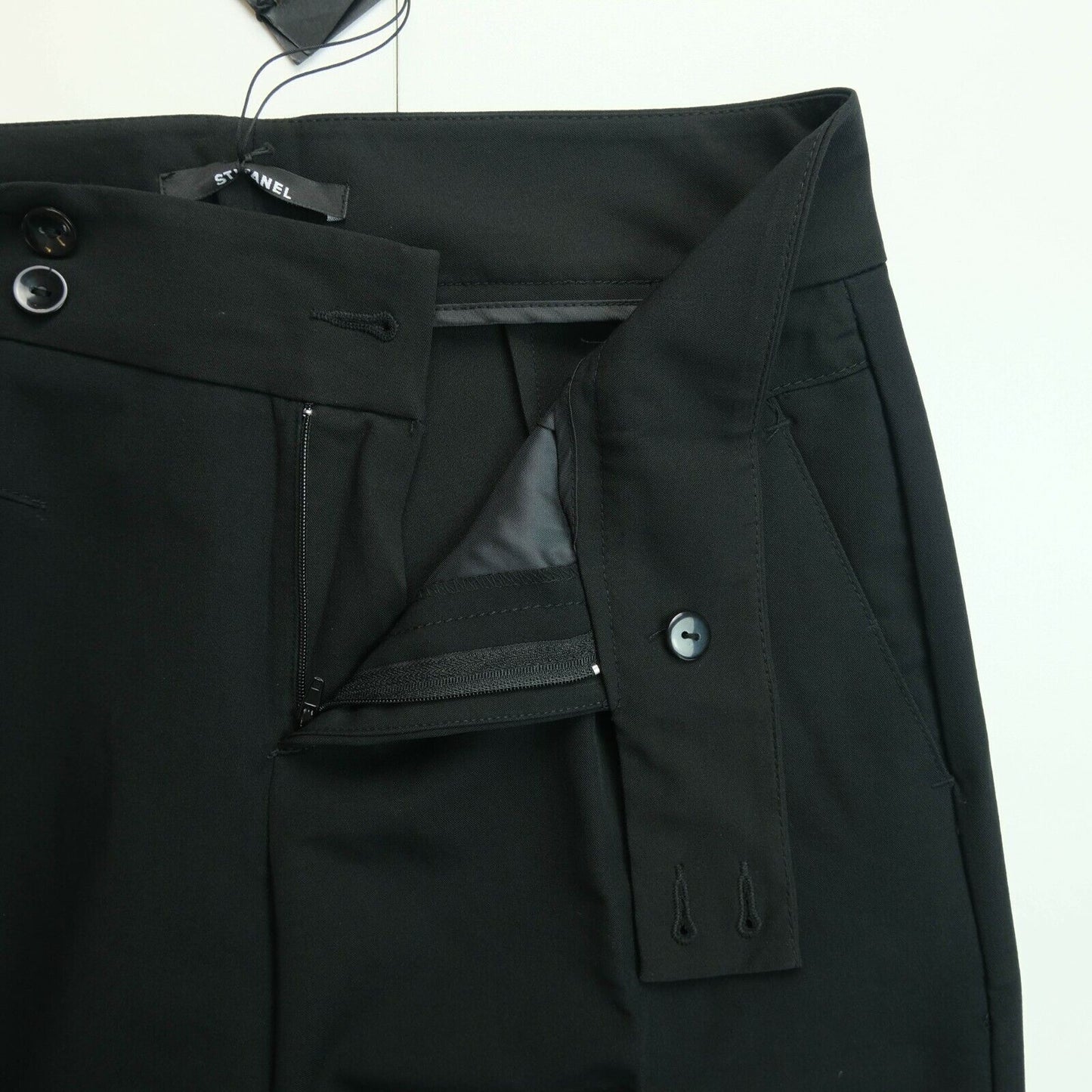 STEFANEL Black Flared Pants Trousers Size EU 34 UK 4 US 2