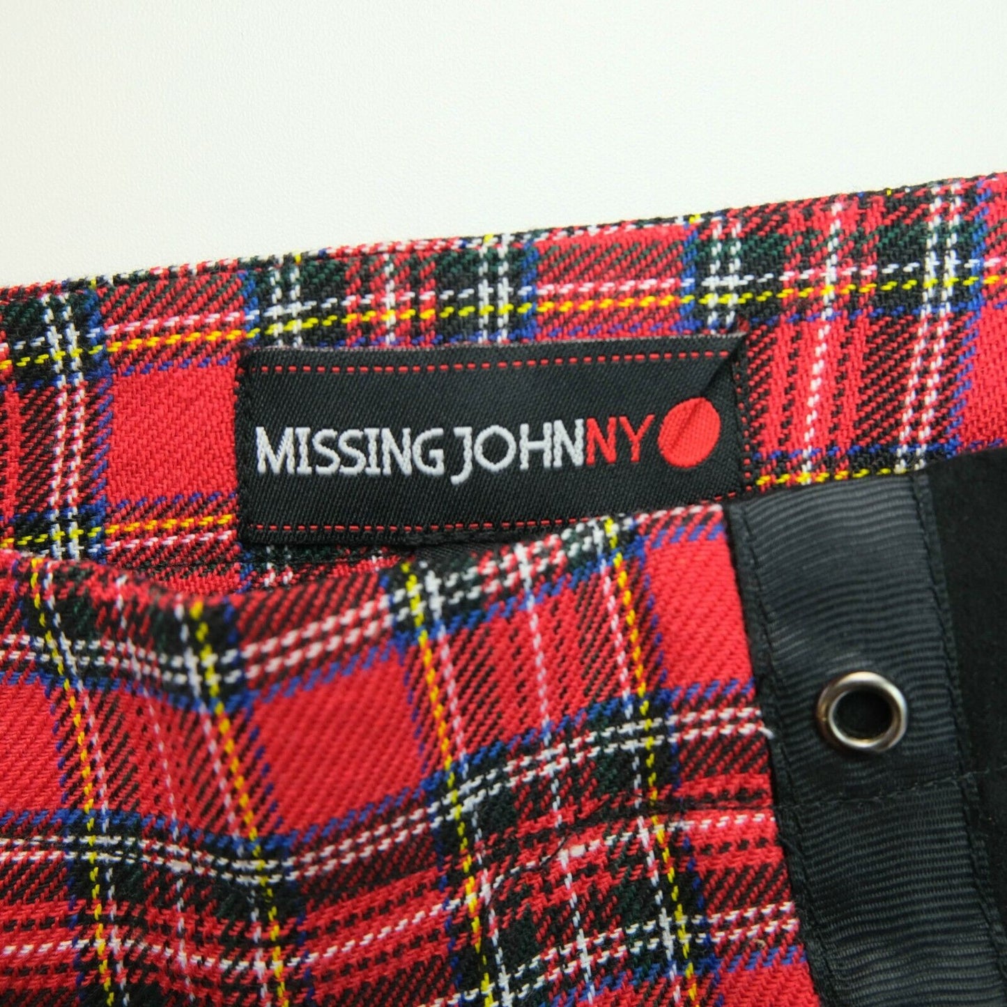 MISSING JOHNNY Red Check Short Skirt Size M