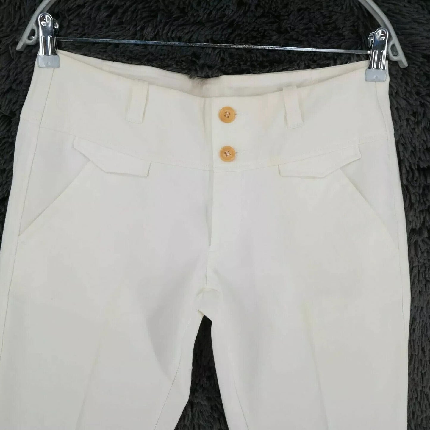 STEFANEL Women White Stretch Chino Capri Pants Trousers Size EU 40 IT 44 W31