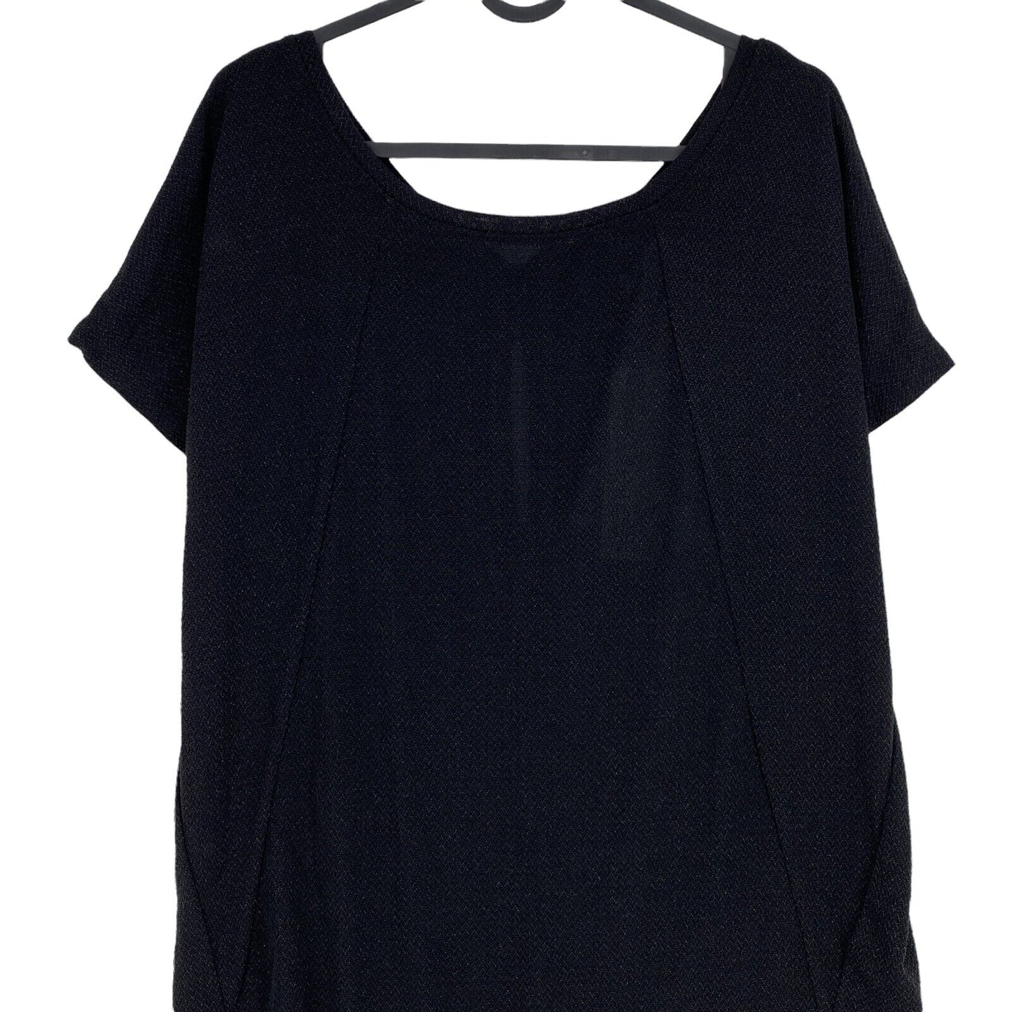 SAINT TROPEZ Black Short Sleeve Round Neck Oversized T Shirt Size S/M